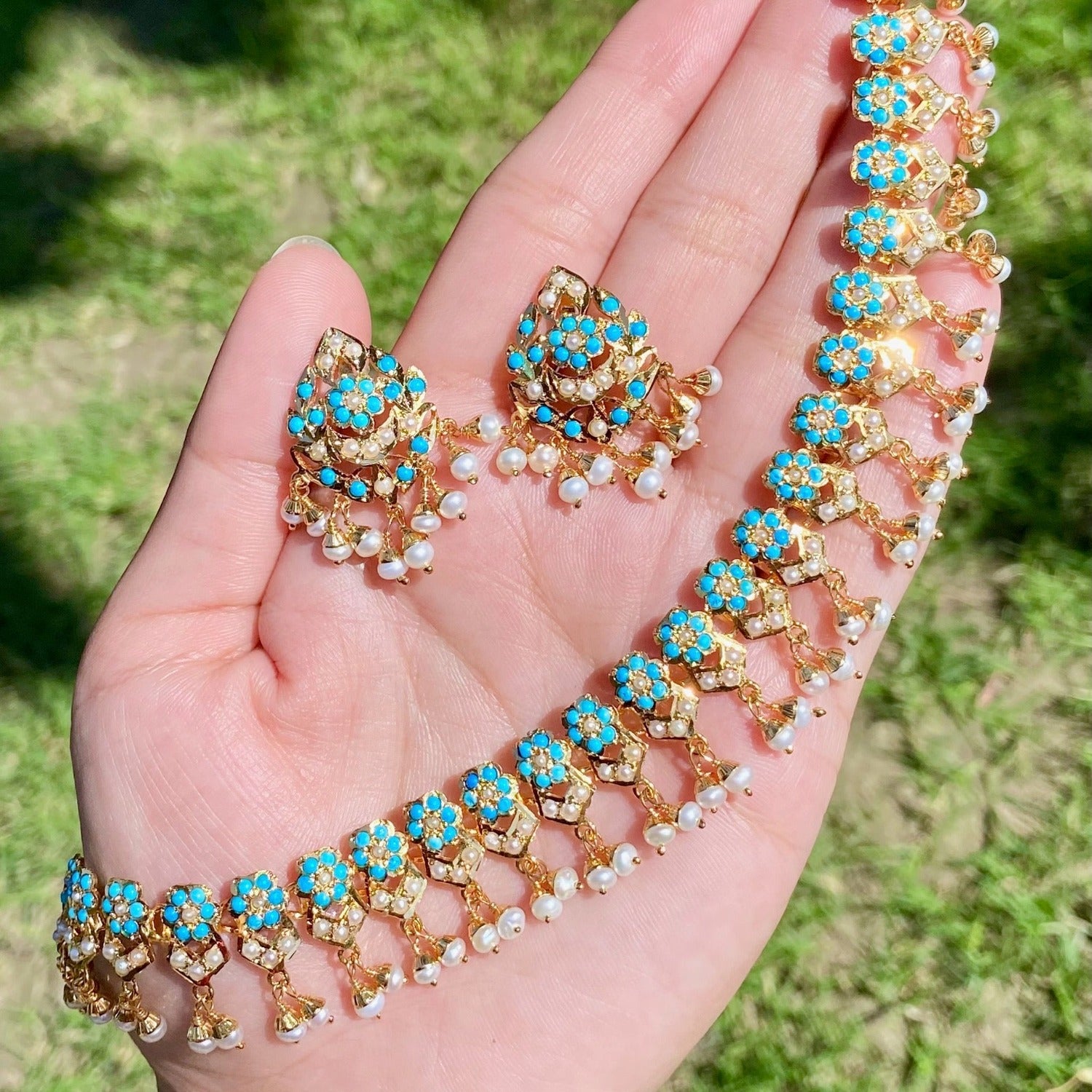 hyderabadi firoza fashion necklace