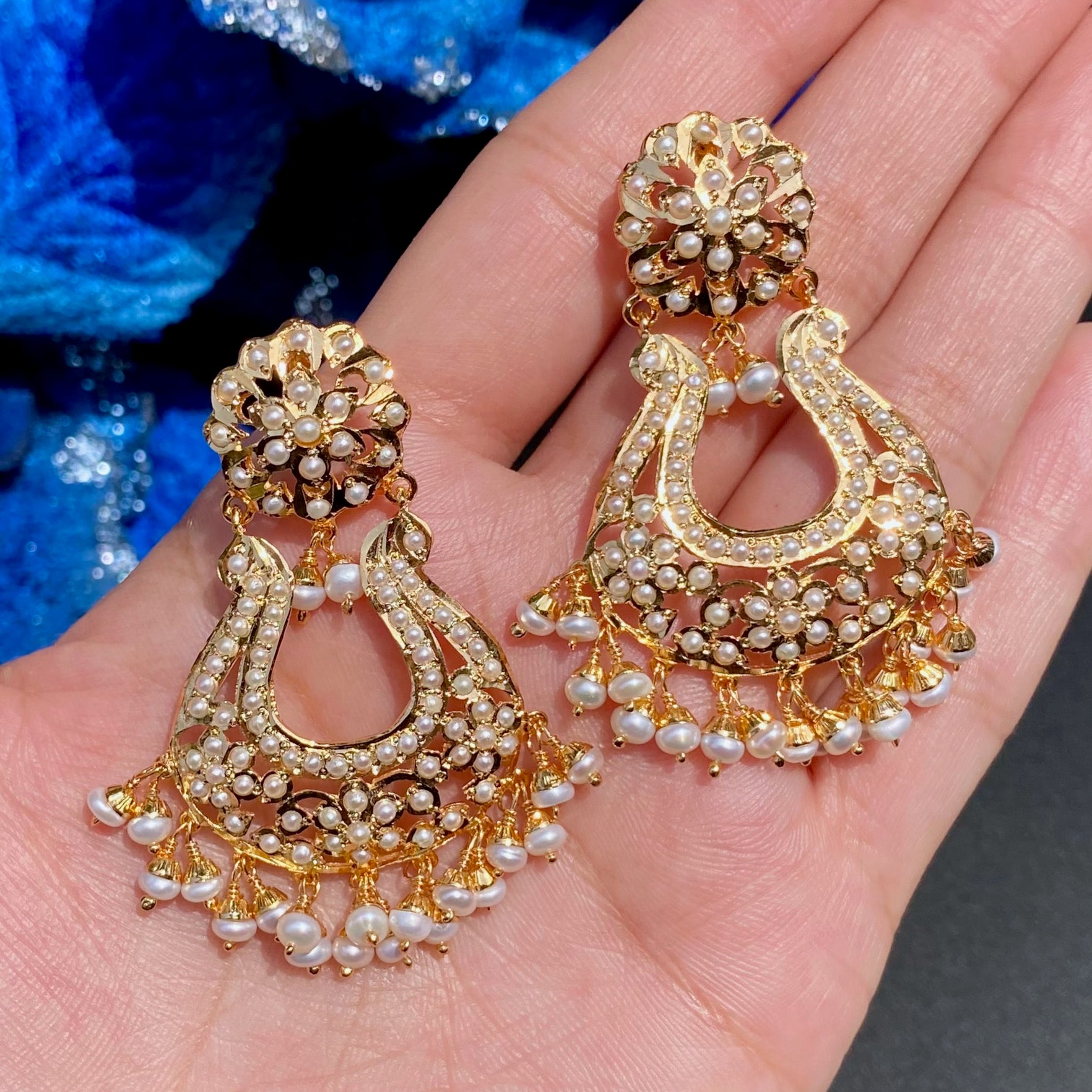 gold plated pearl necklace