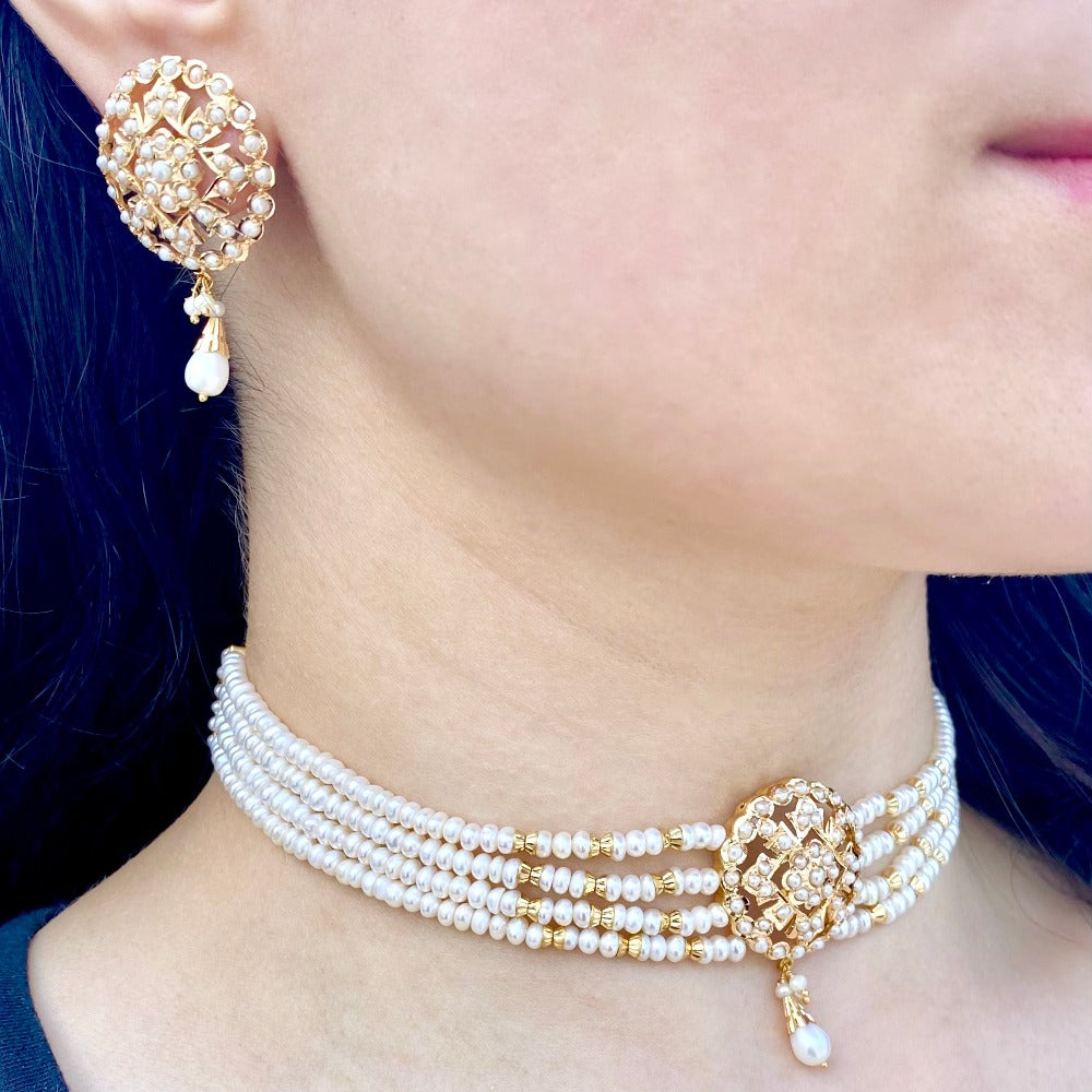 pearl choker set under 100000