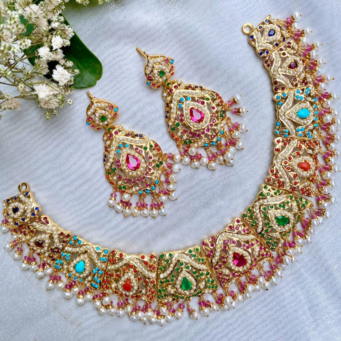 bridal navratna set