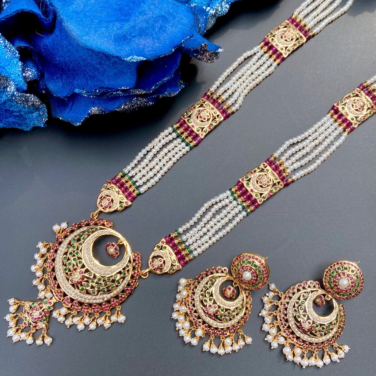 rani haar set in gold