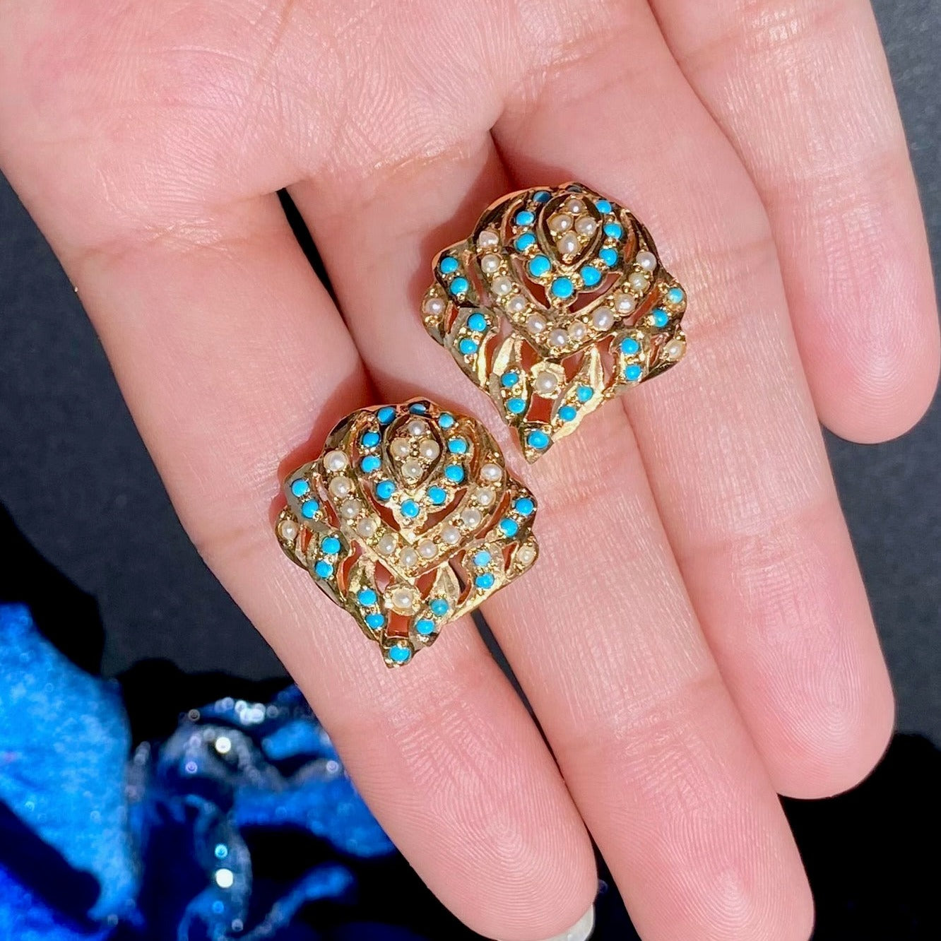 antique jadau pendant