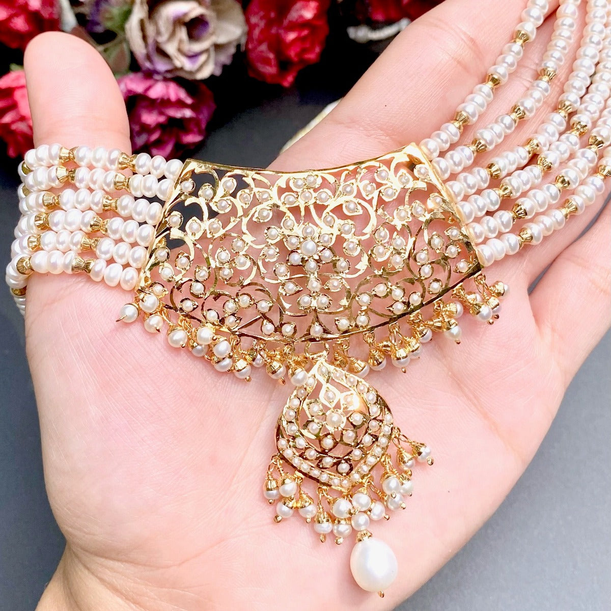 statement earrings in gold plated silver