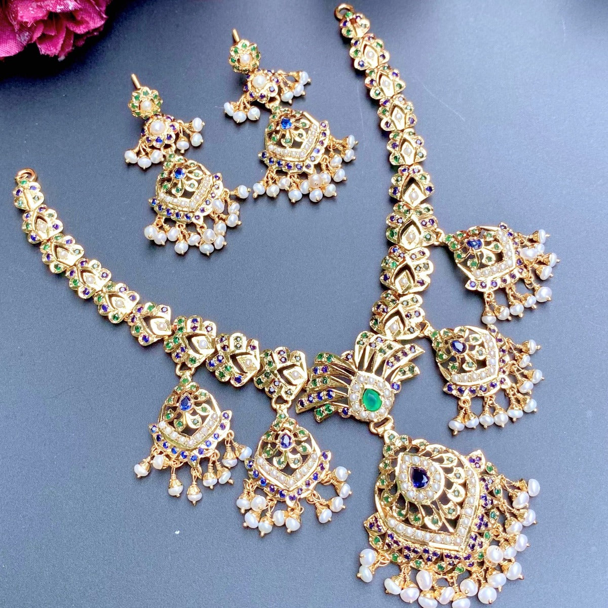 gold plated jadau sets in hyderabad