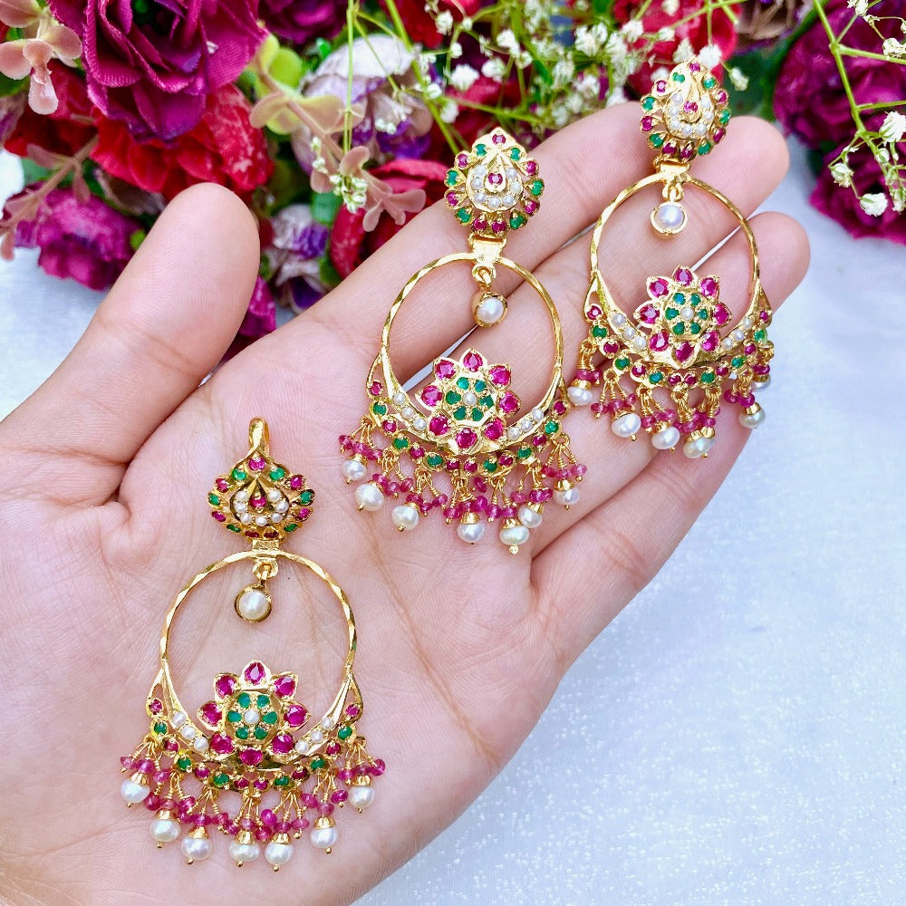 silver pendant set with gold plating