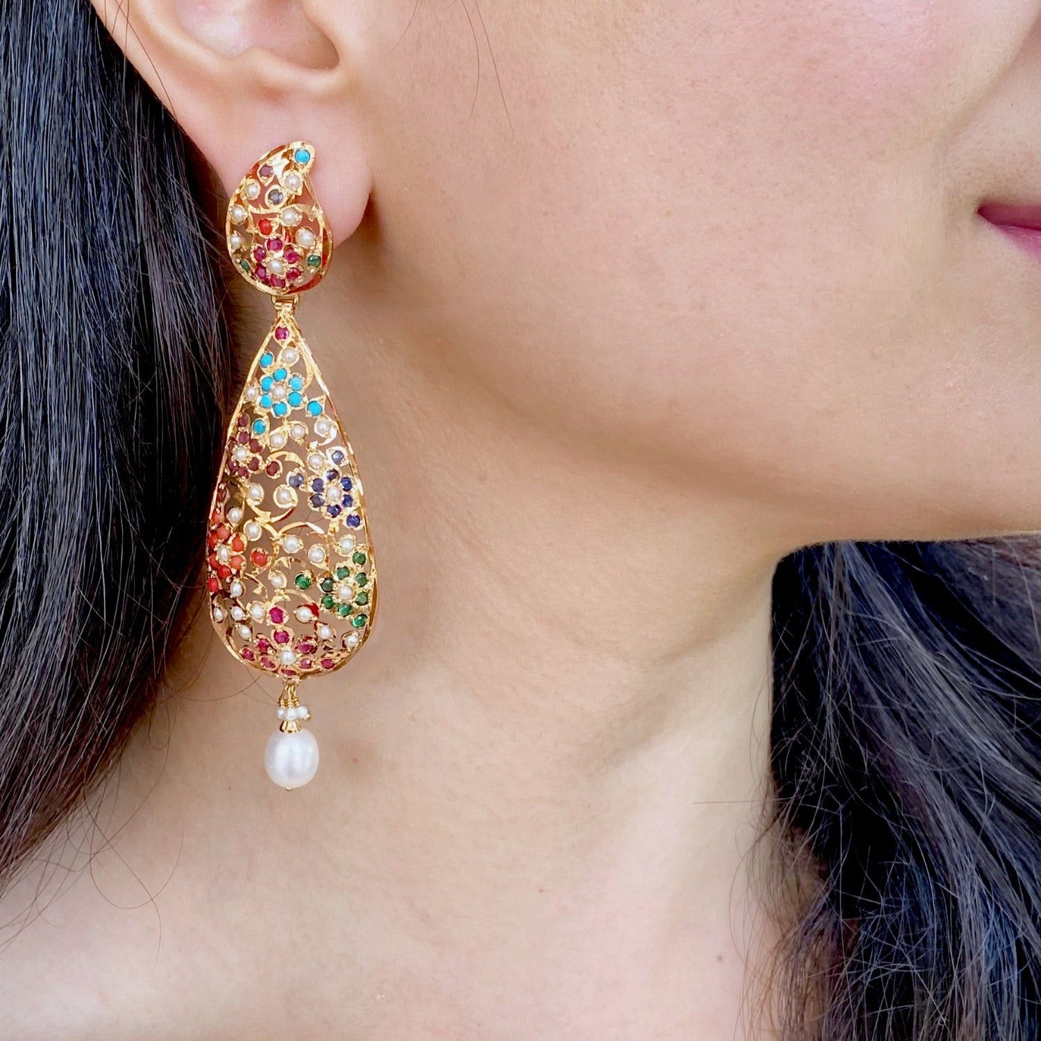 navratna earrings