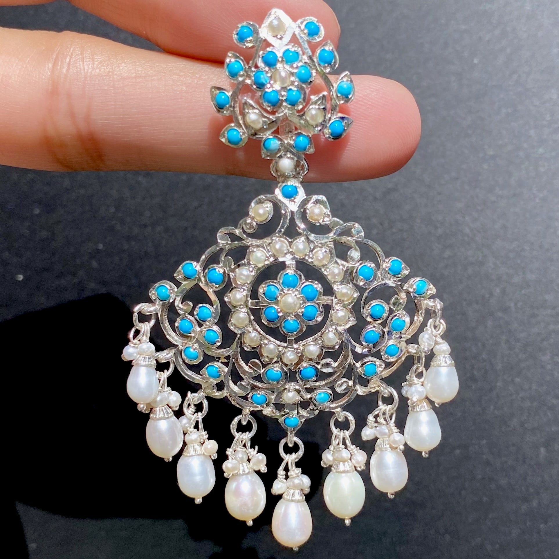 turquoise earrings silver