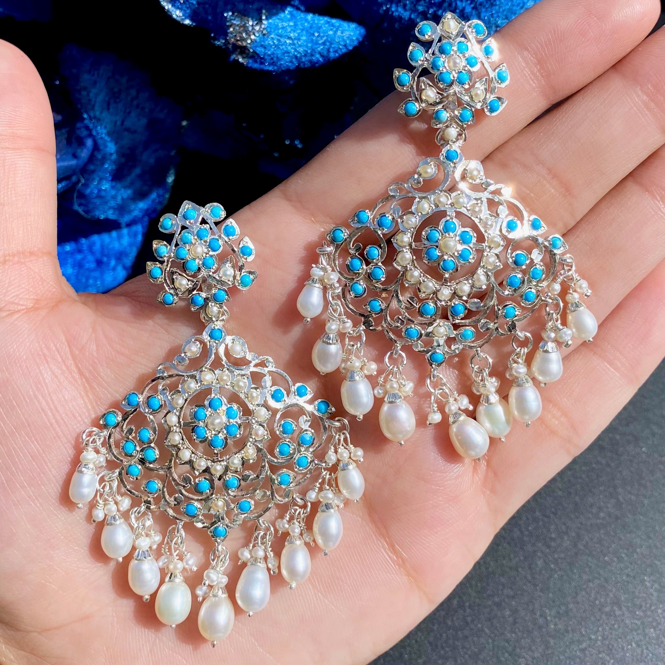 turquoise earrings silver