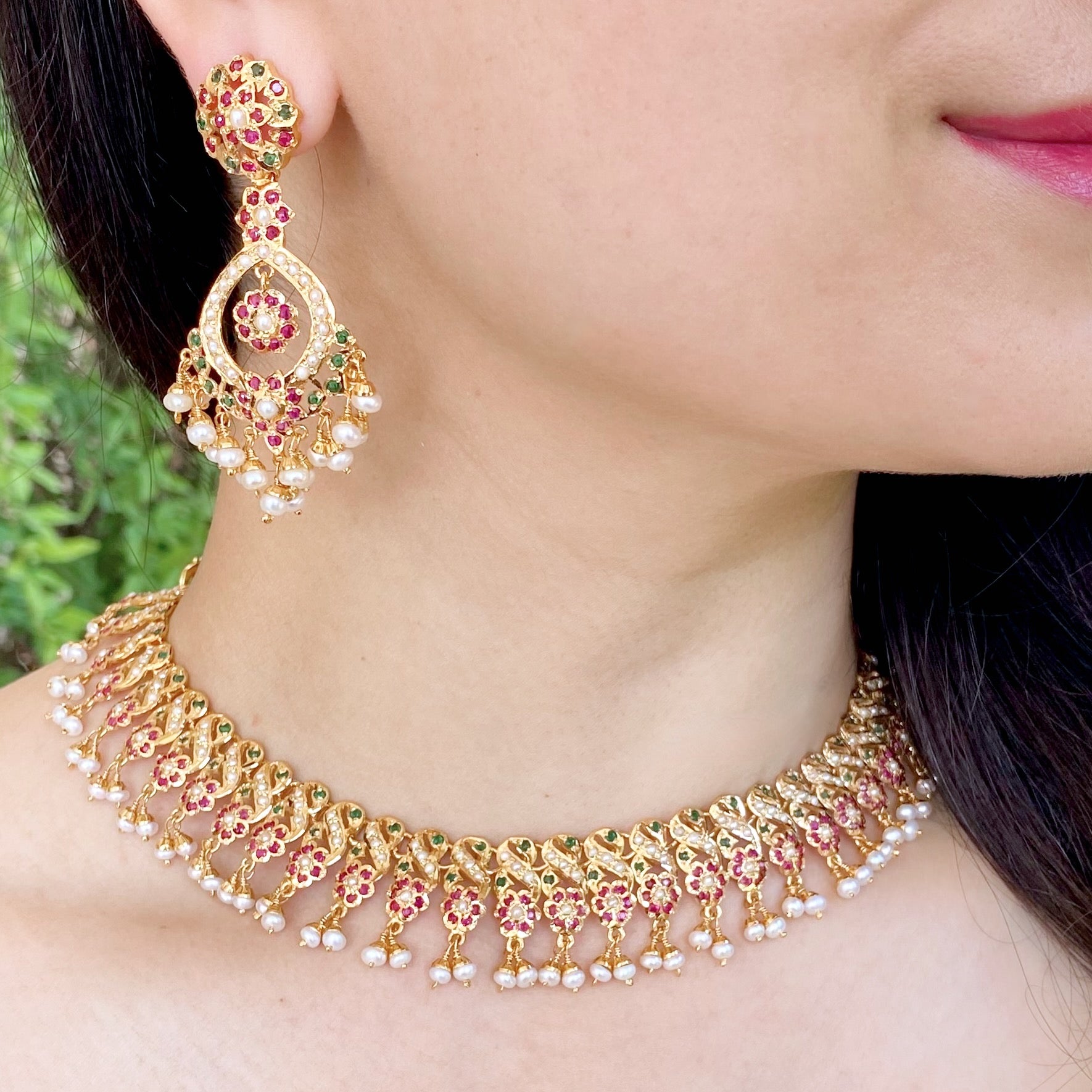 traditional jadau guluband set
