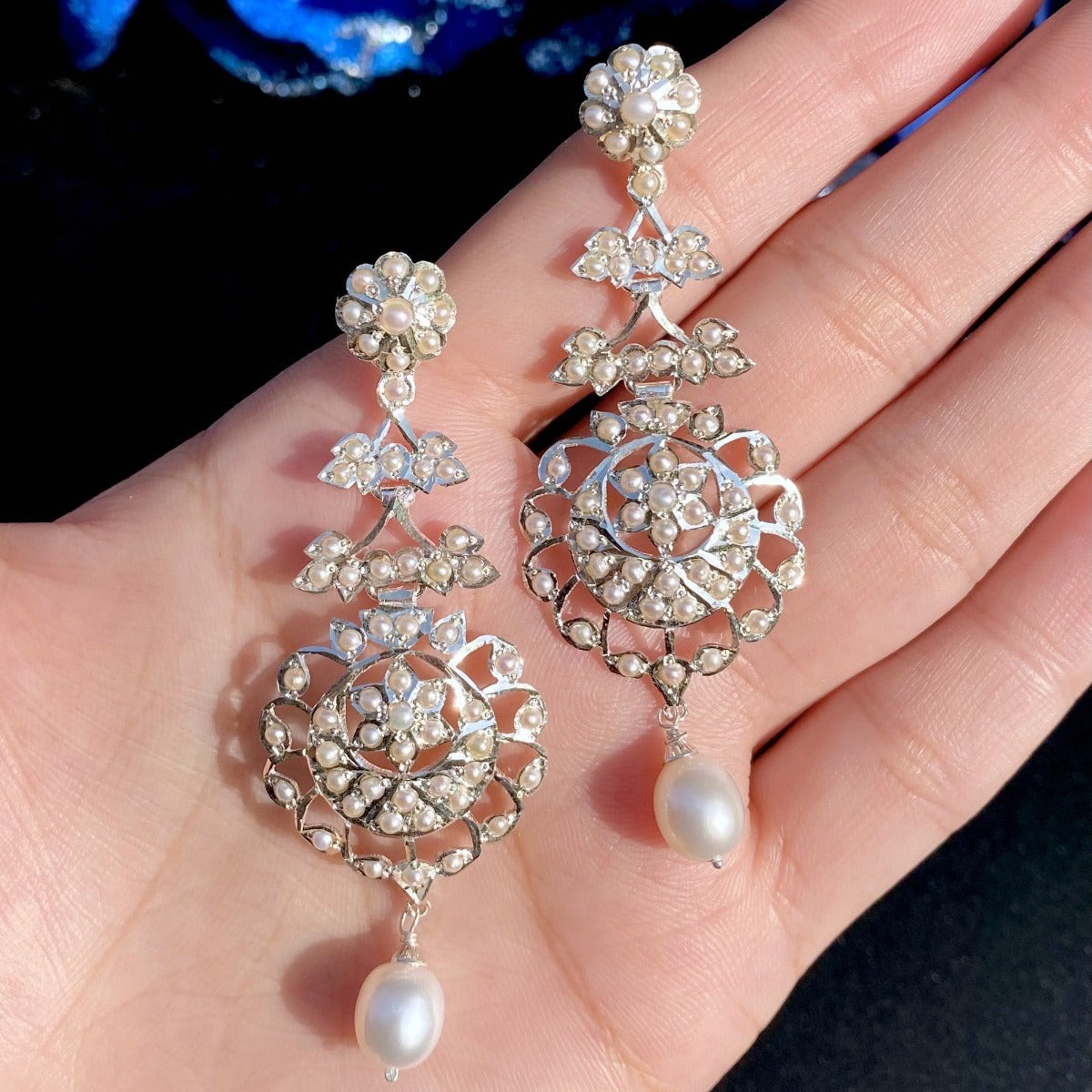 Western pearl deals earrings