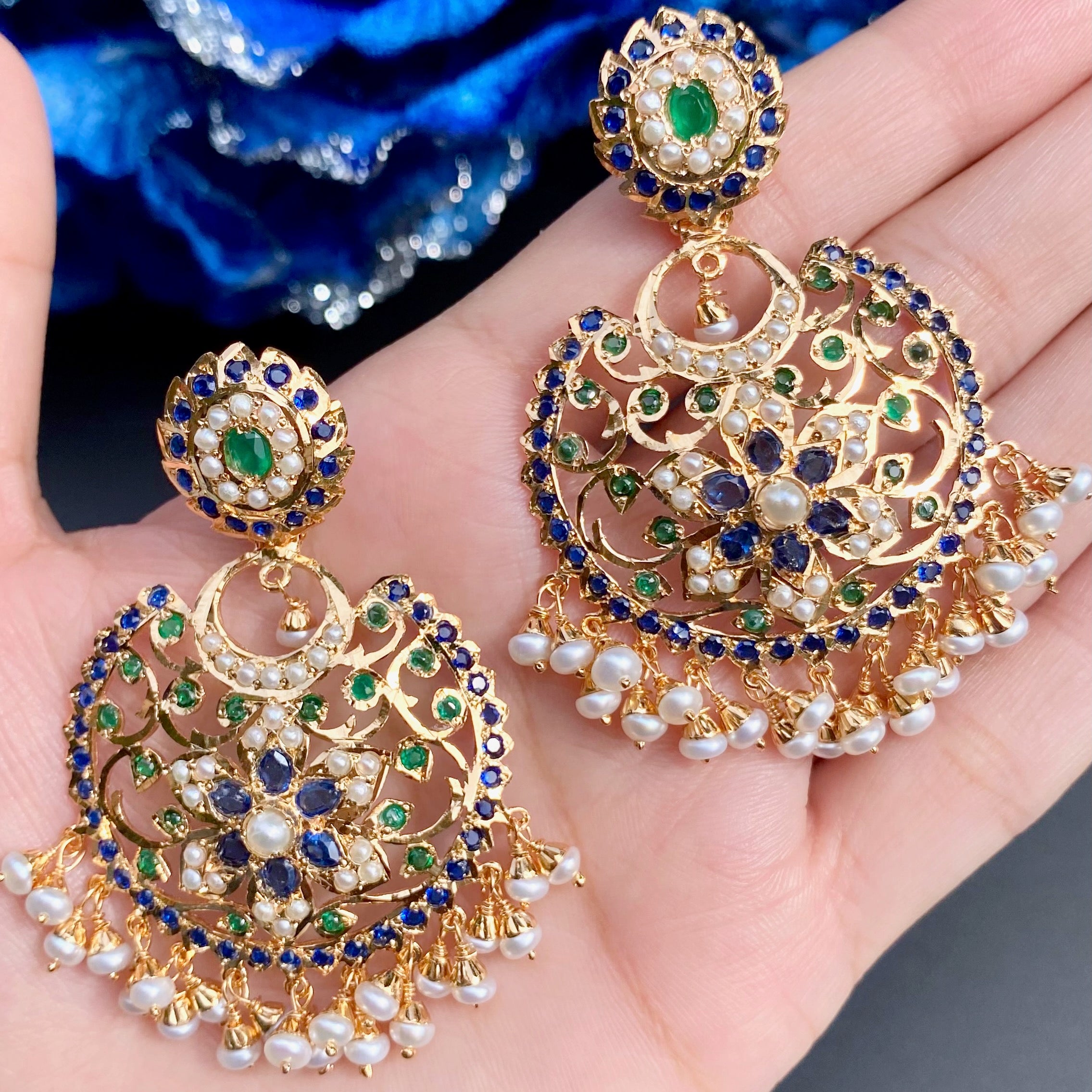 gold coated silver earrings