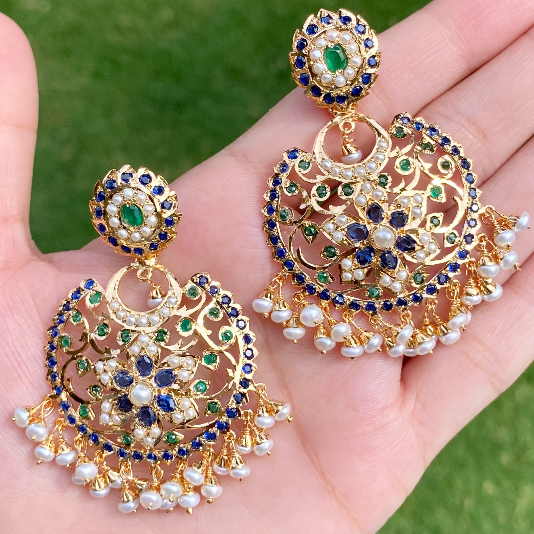 gold coated silver earrings