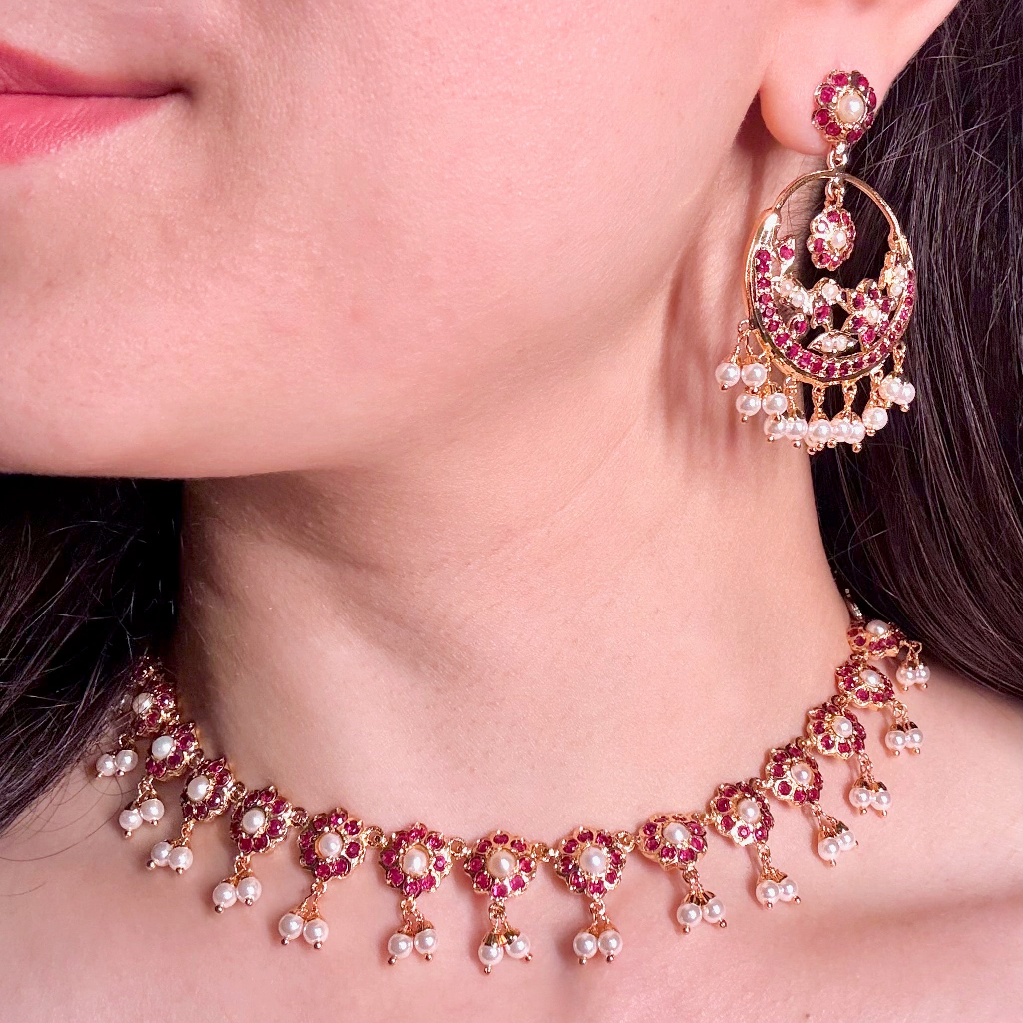 Immitation Jadau Necklace Set BNS 001