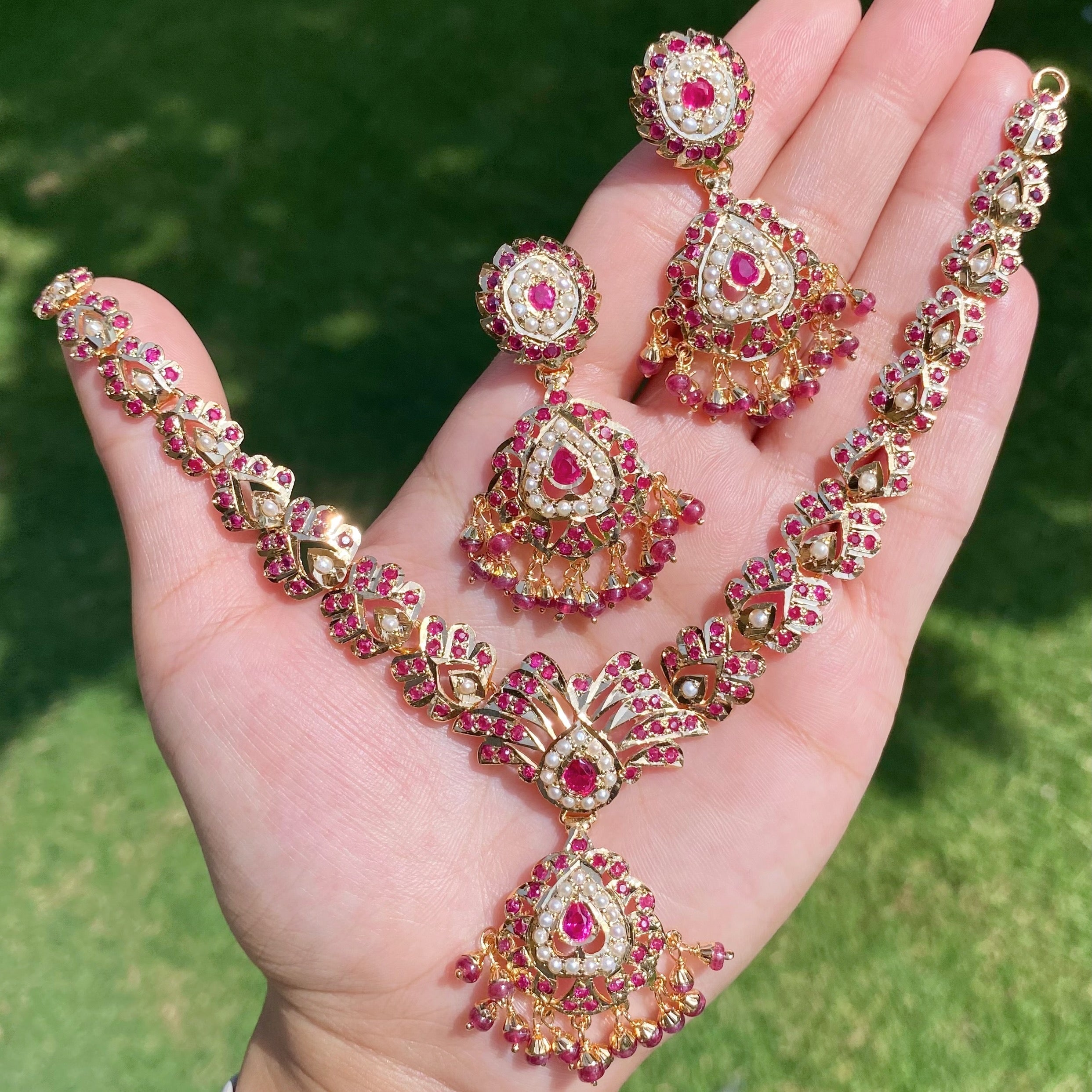 sadikari jewelry set gold plated