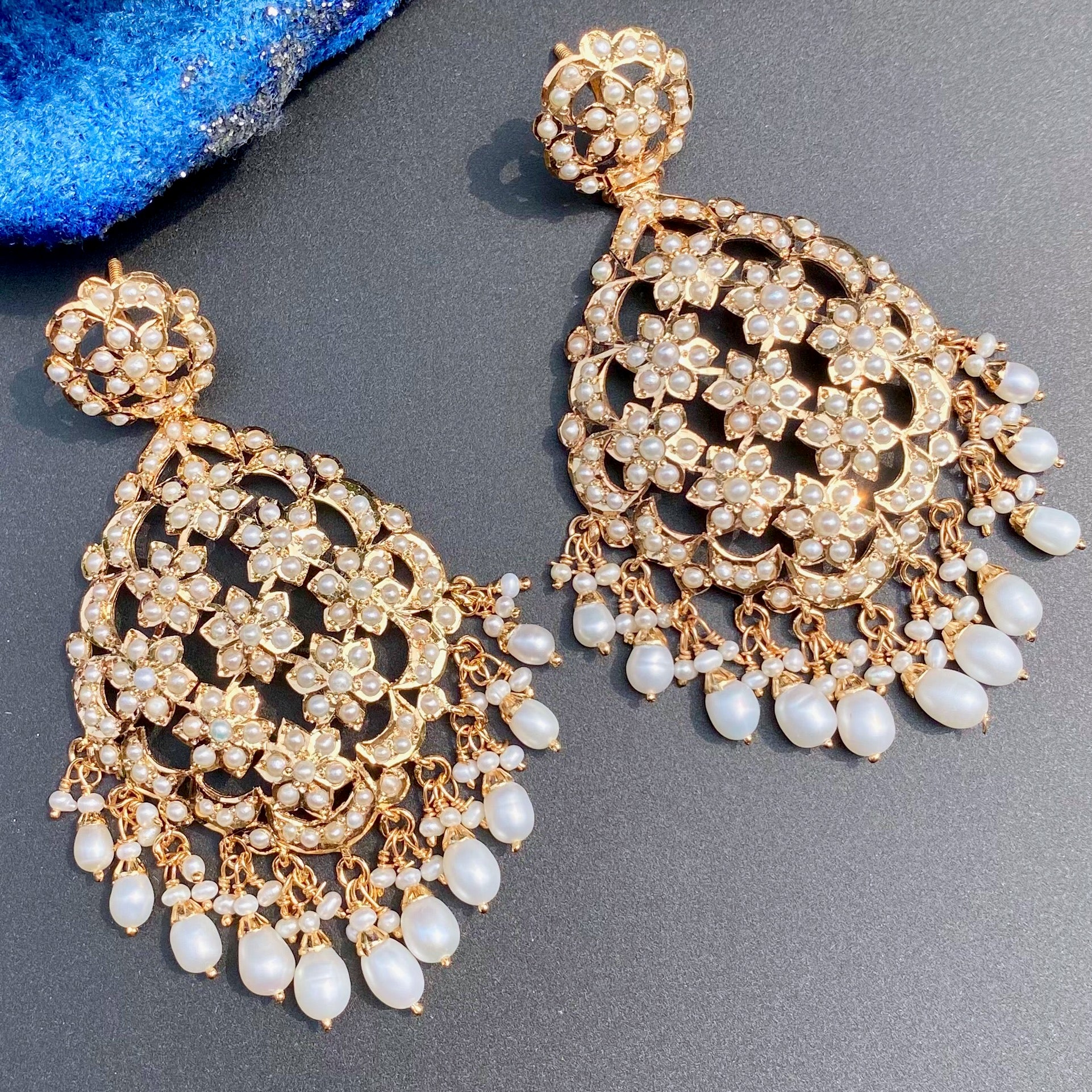 real pearl necklace and earrings set