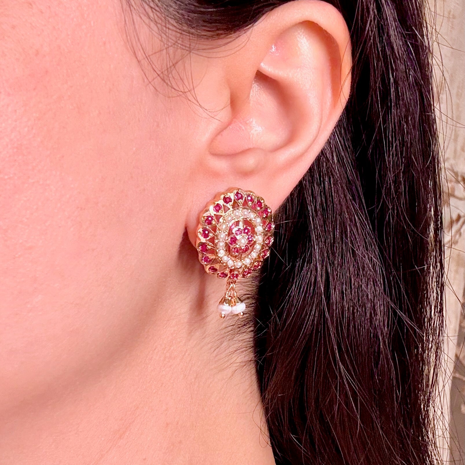 Exquisite Jadau Tops | Gold Plated on Mixed Metal Base BER 110