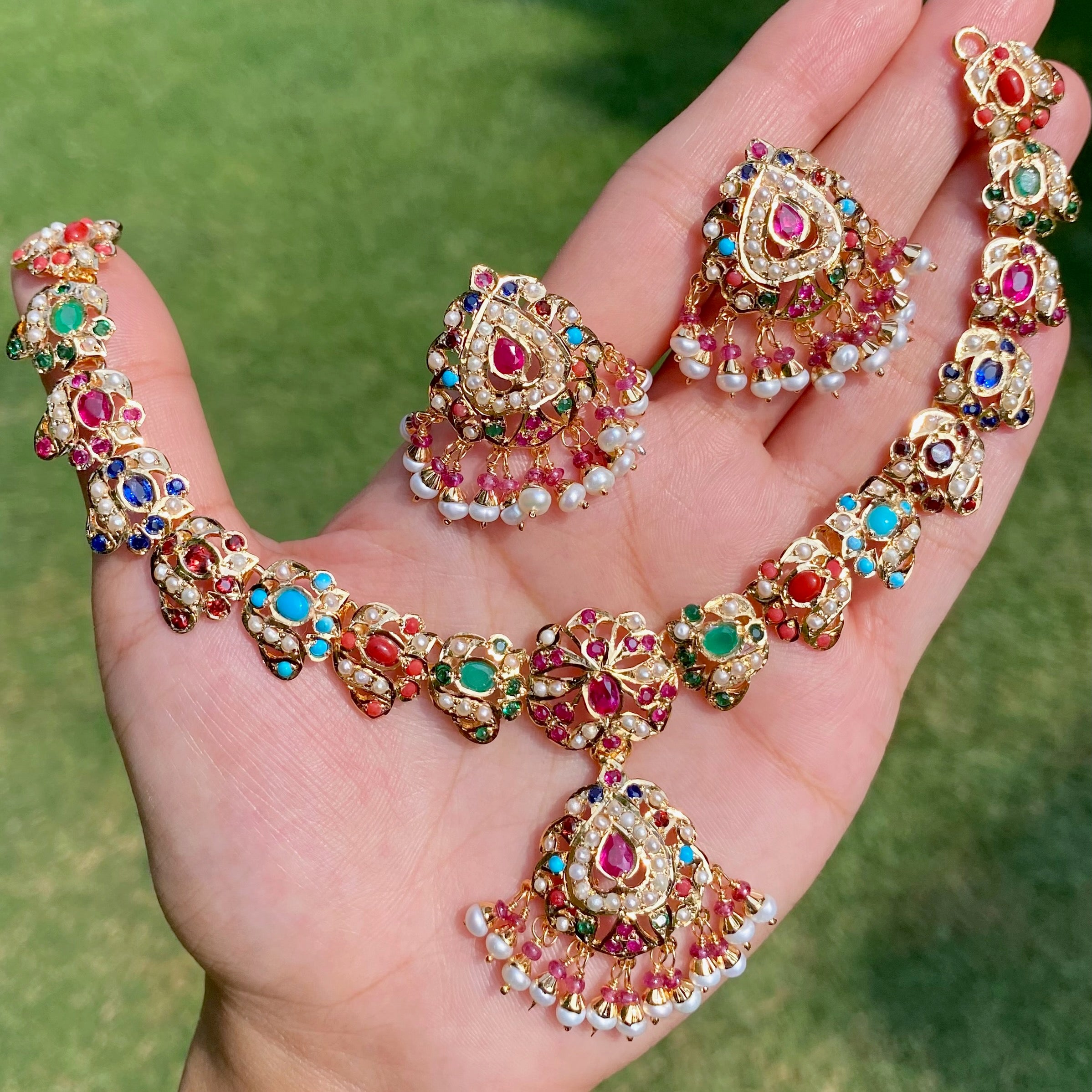 nauratan necklace set
