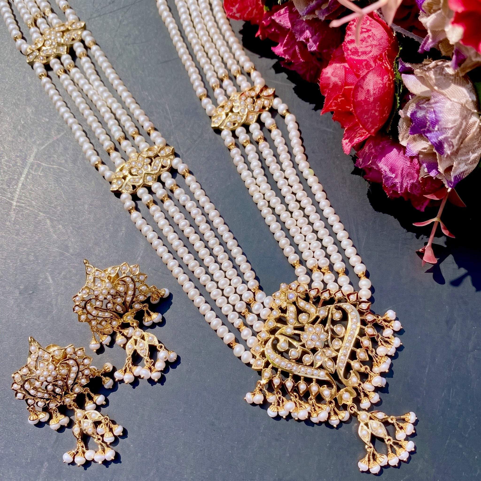 simple pearl long set