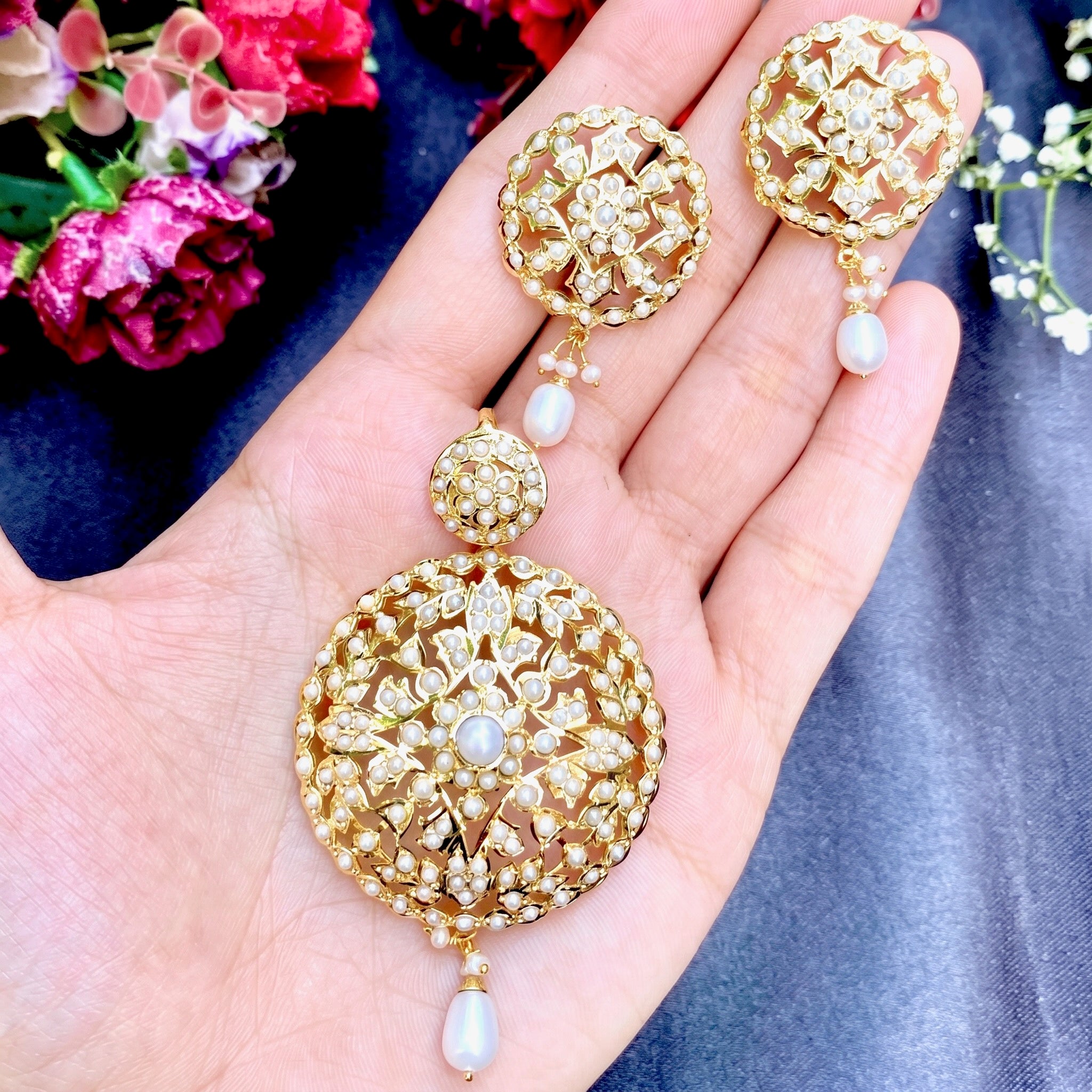 hyderabadi pearl pendant set in usa