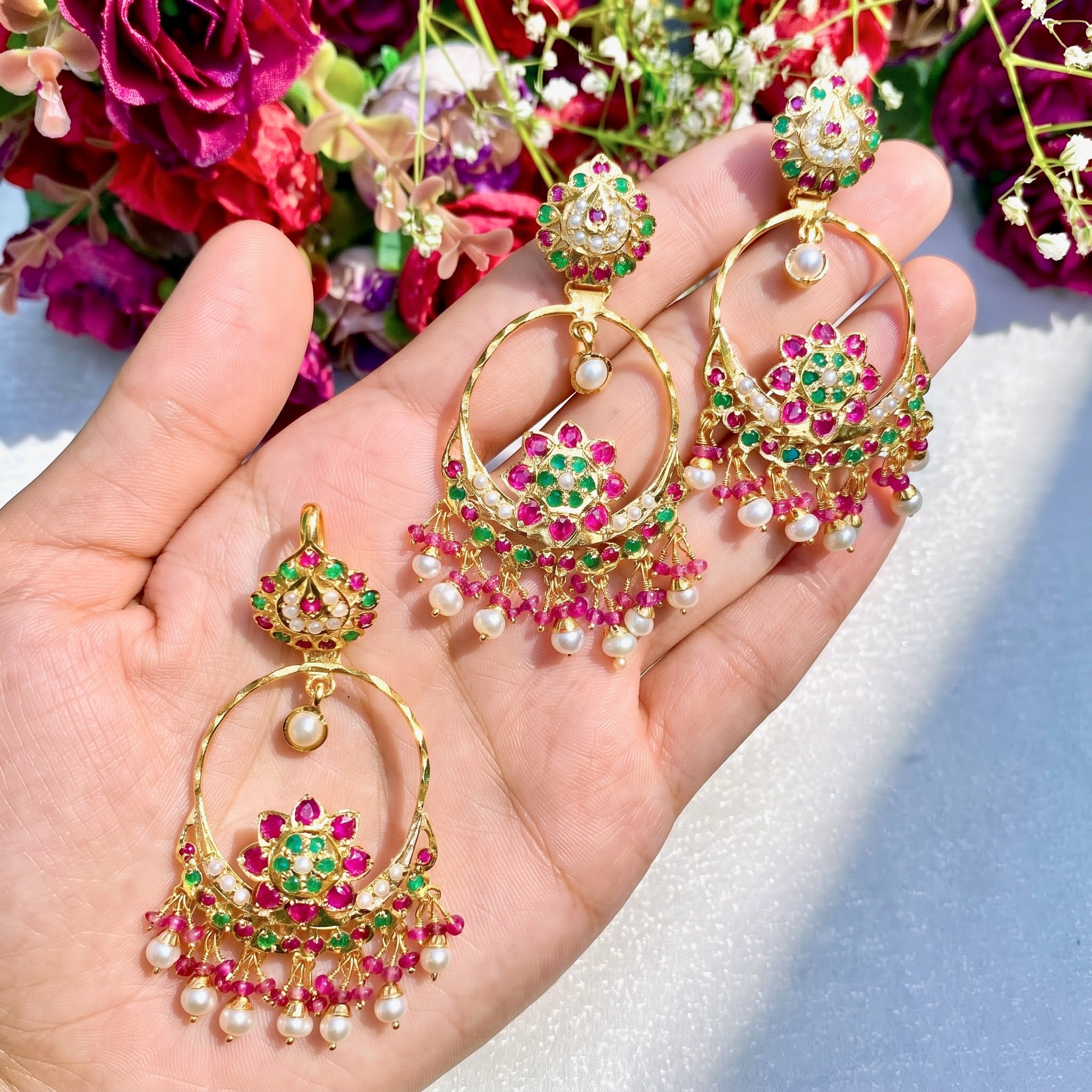 silver pendant set with gold plating