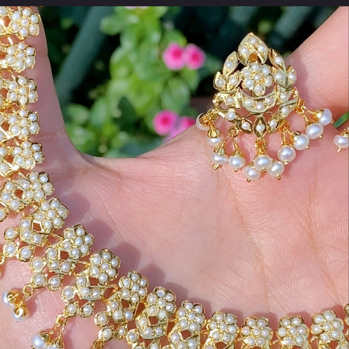 fashion jewellery set pearl