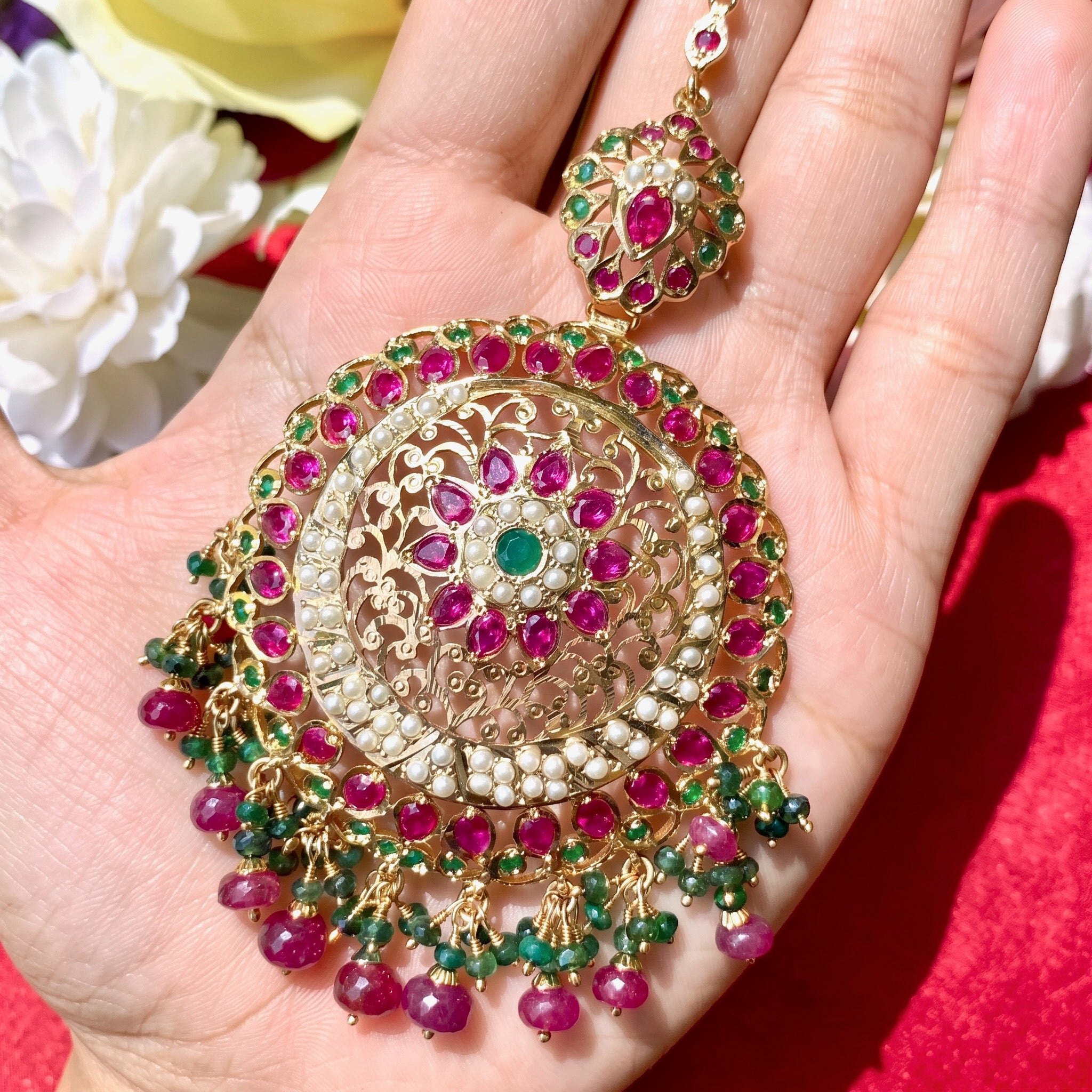Big Maang Teeka for Women | Festive and Bridal Wear Headgear TK 025