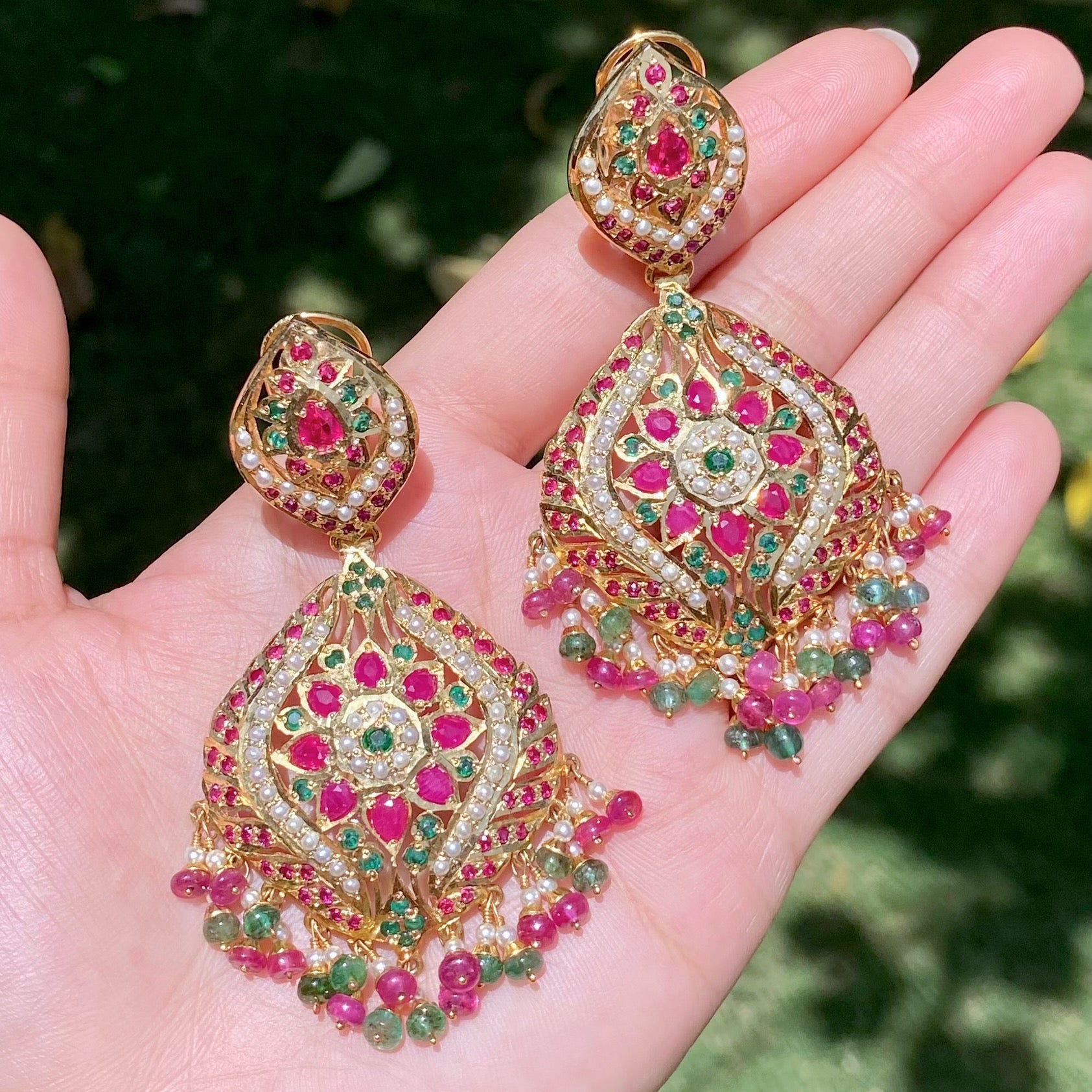 Bridal Jadau Choker Set | Gold Plated on Silver | Classic Indian Jewelry NS 413