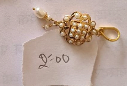 cute and elegant pearl pendant made in 22ct gold gp 016