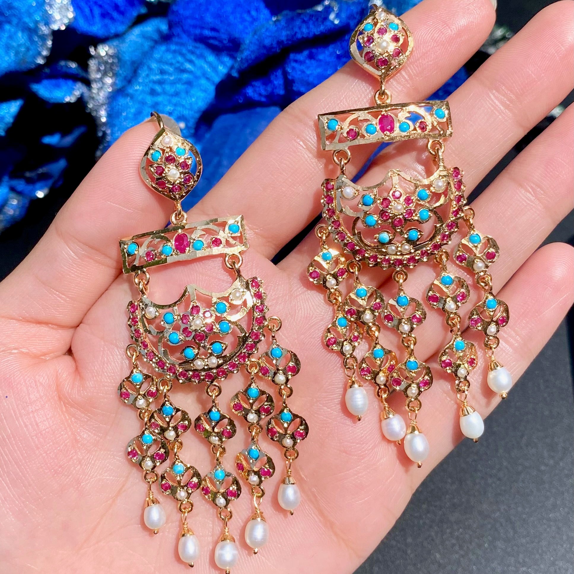 Dubai Style Gold Plated Earrings | Long Danglers For Women ER 488