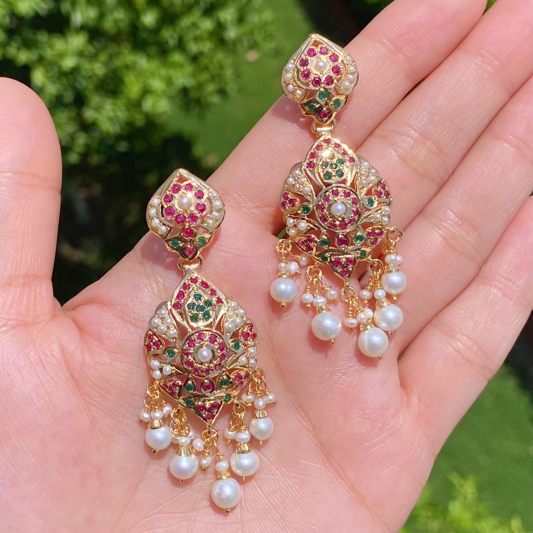 Exquisite Indian Jadau Earrings | Sober and Classy Design For Party Wear ER 562