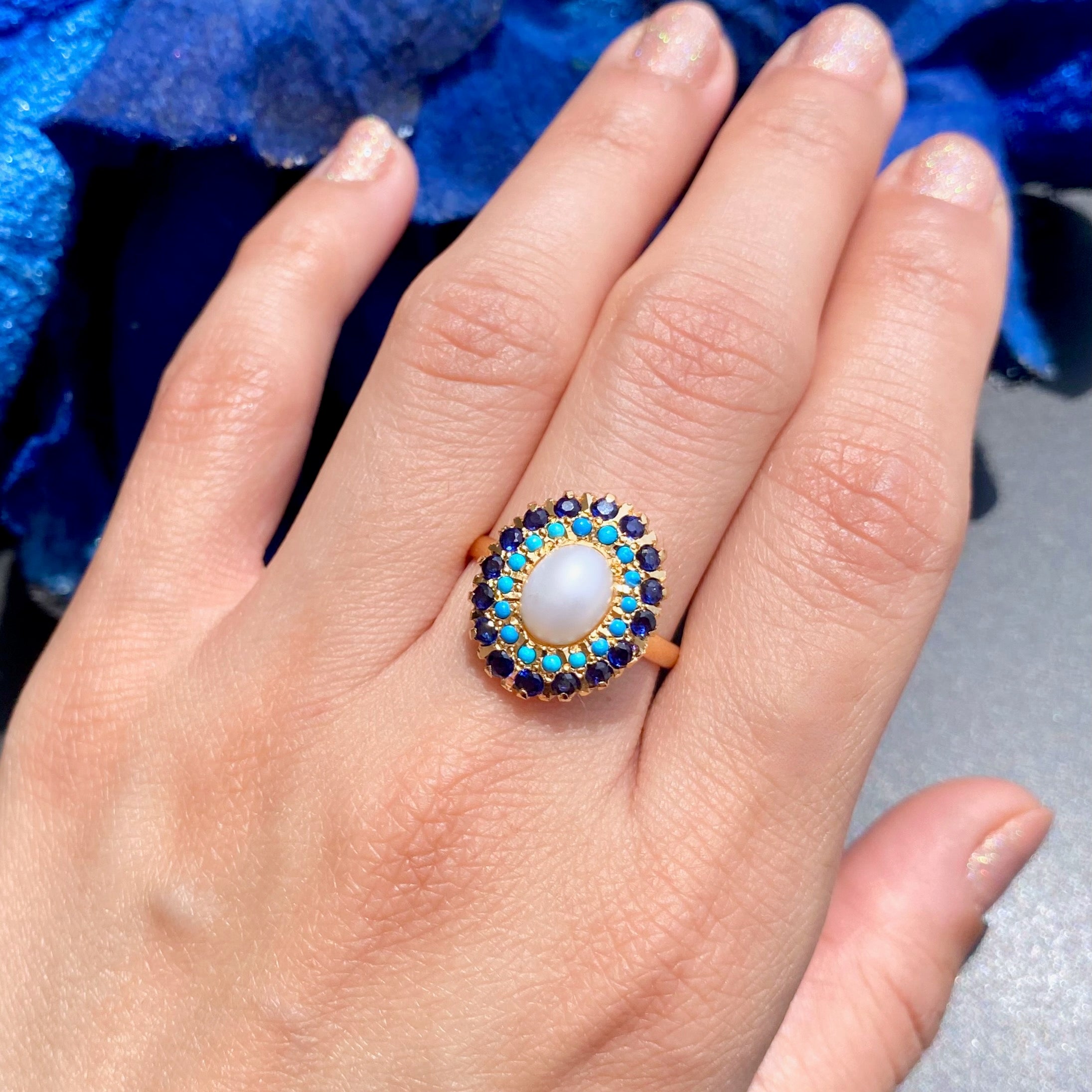 Stylish Women's Ring | Gold Plated on Silver | Silver Ring to Gift Her LR 095
