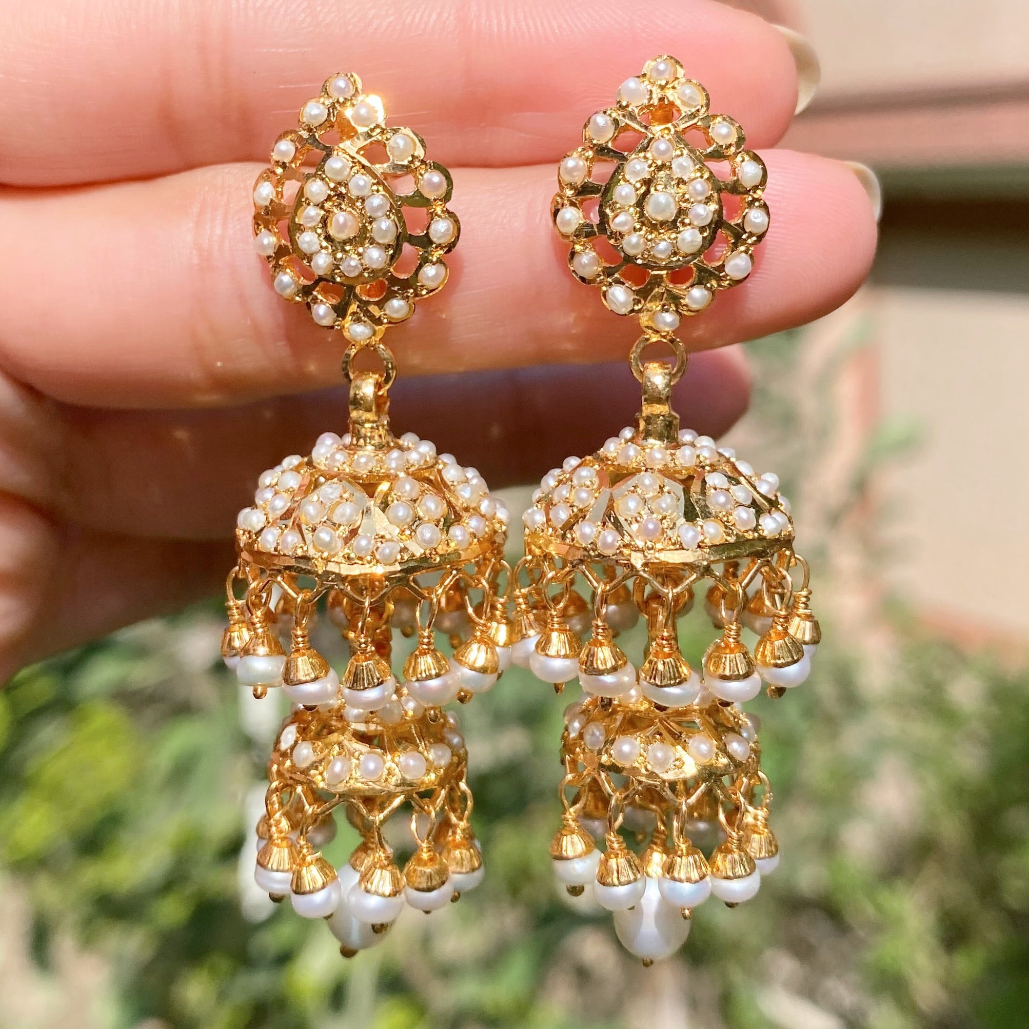 hyderabadi double jhumka