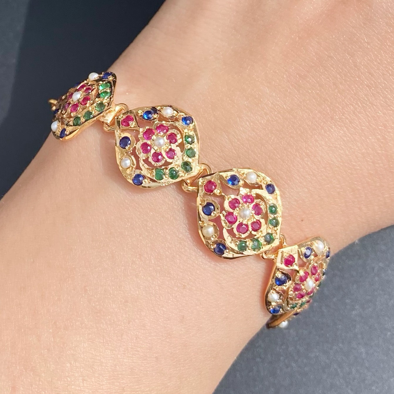 Minimal Bracelet for Girls & Women | Gold Plated Silver | Fine Jadau Jewelry