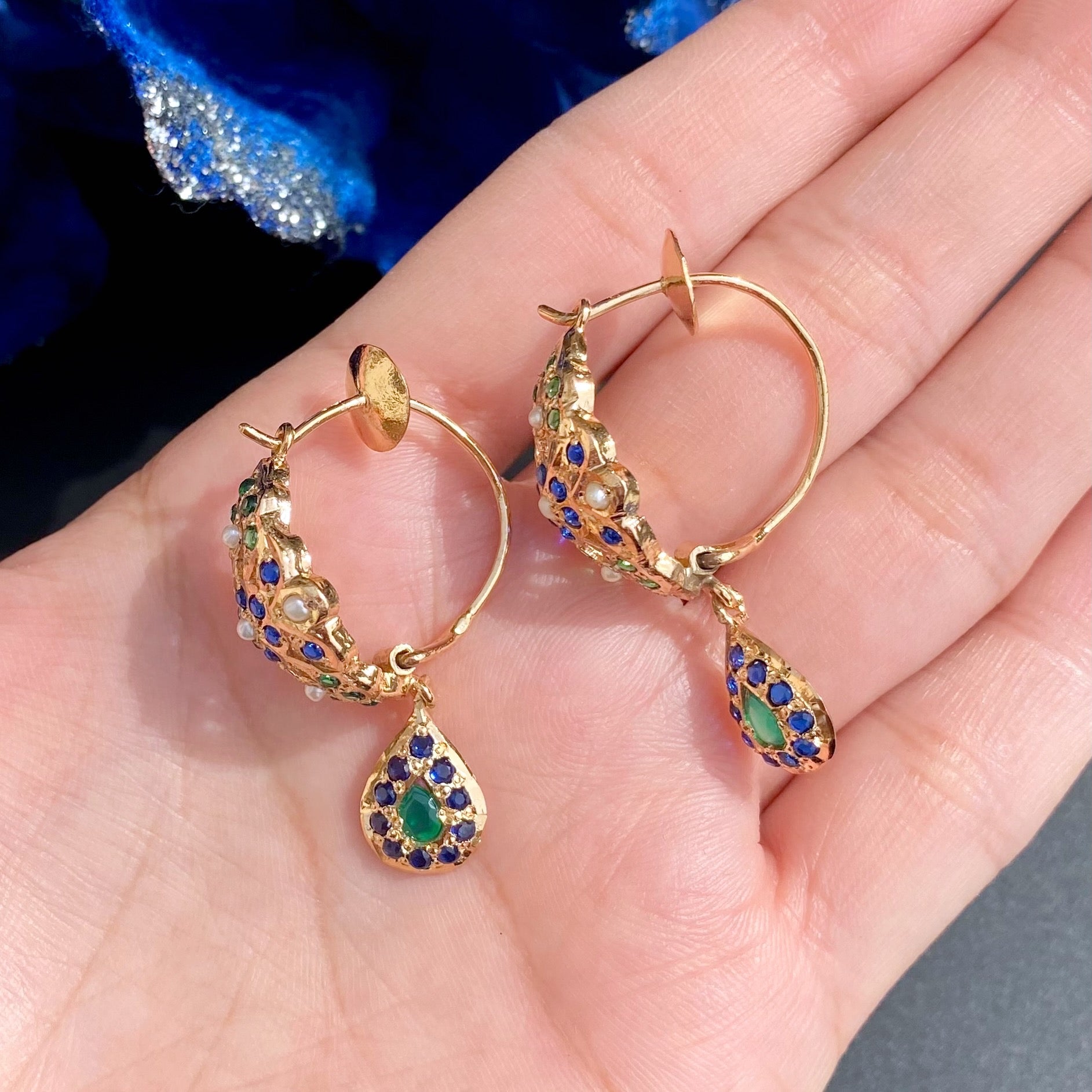Cute Jadau Earrings For Girls | Gold Plated on Silver | Dainty Design