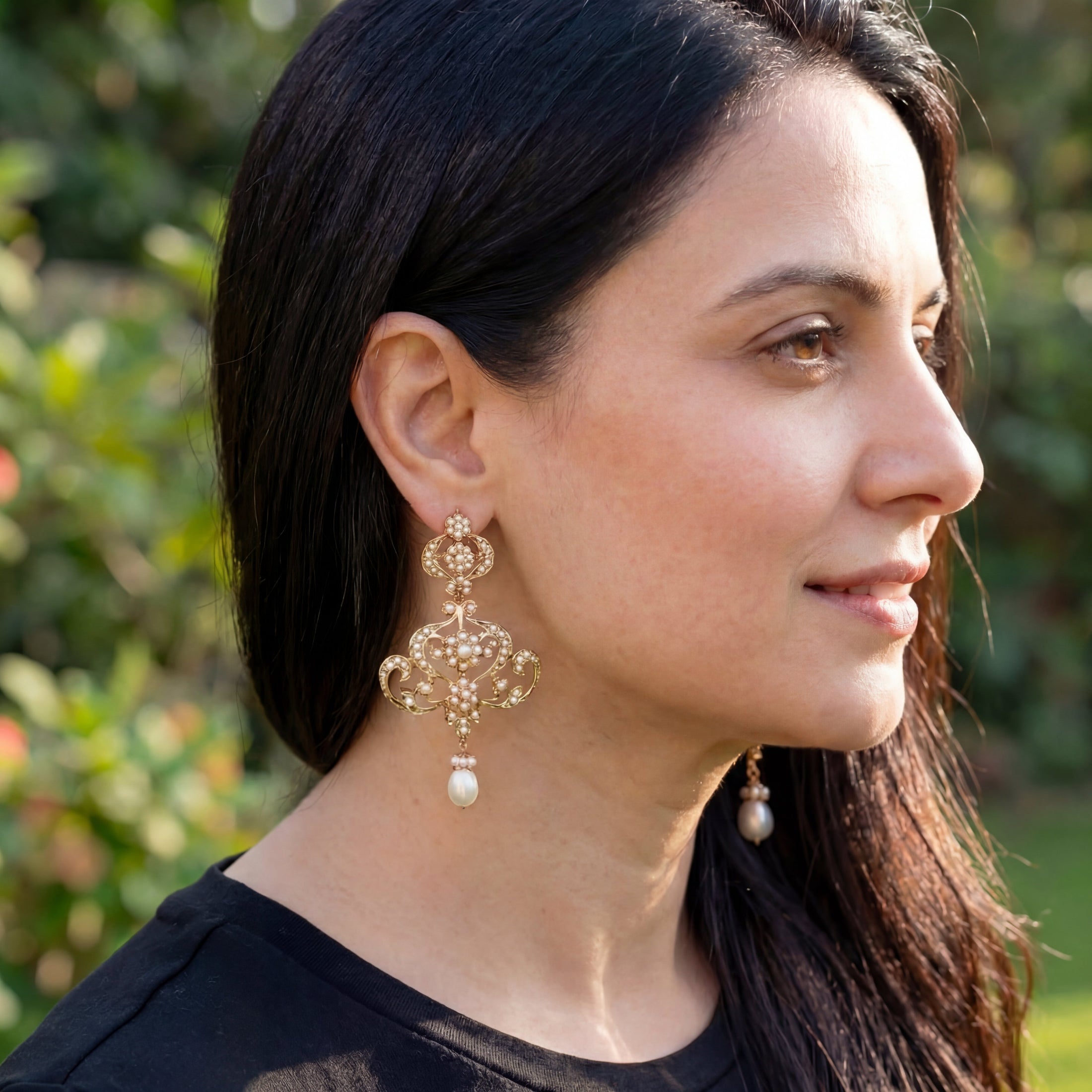 Statement Pearl Earrings | Freshwater Seed Pearl Jewellery ER 382