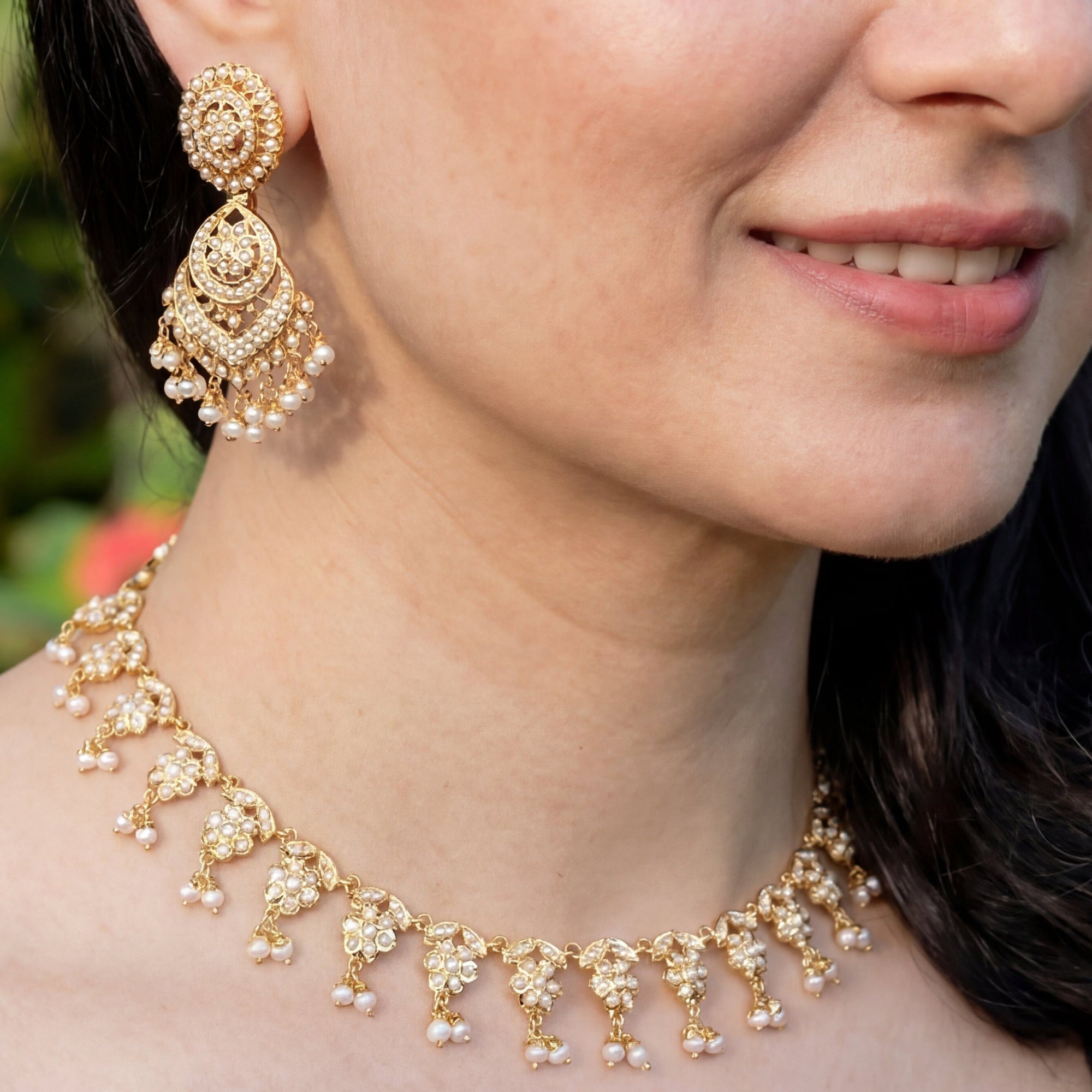 Dainty Pearl Necklace Set | Delicate Pearl Jewelry | For Women NS 276