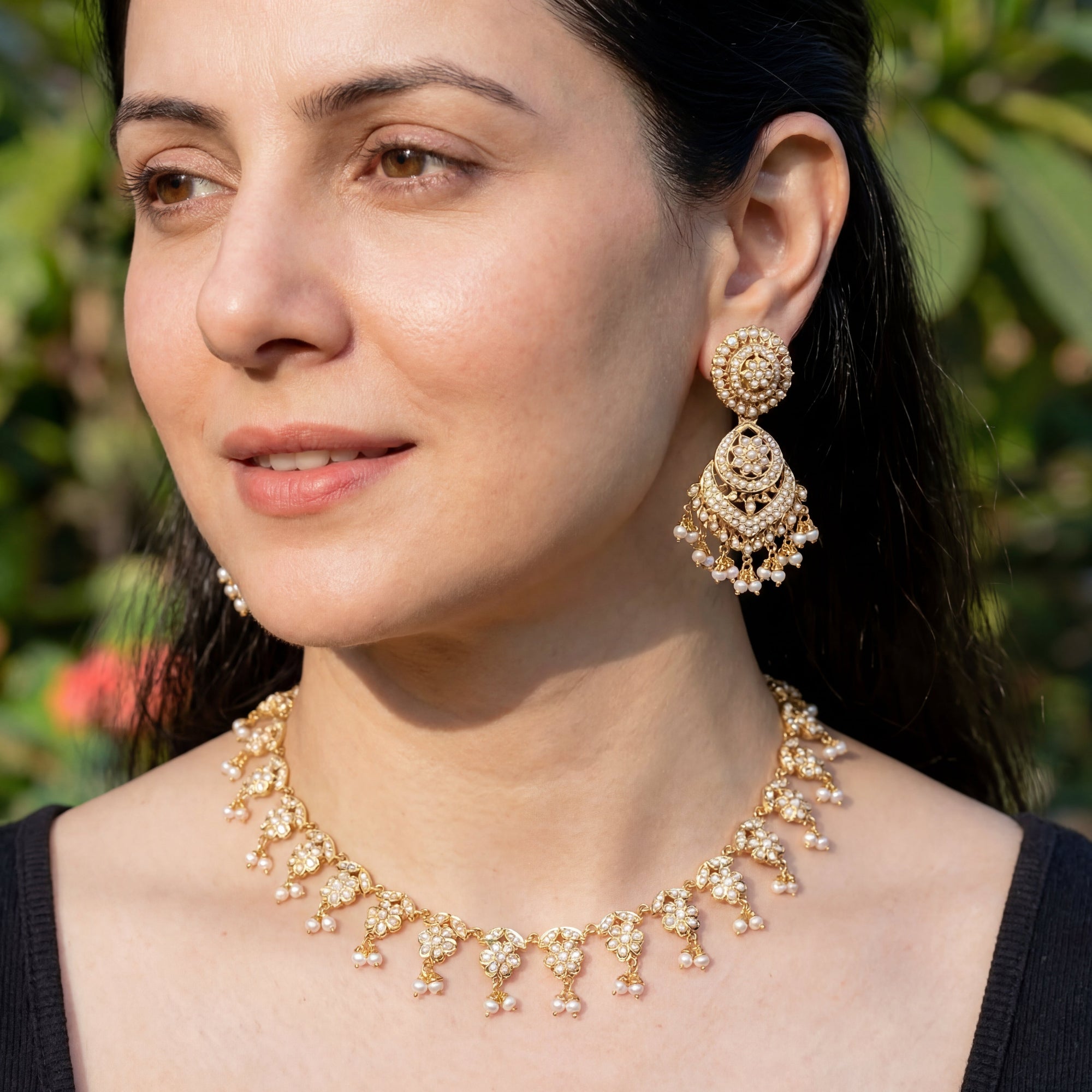 Dainty Pearl Necklace Set | Delicate Pearl Jewelry | For Women NS 276