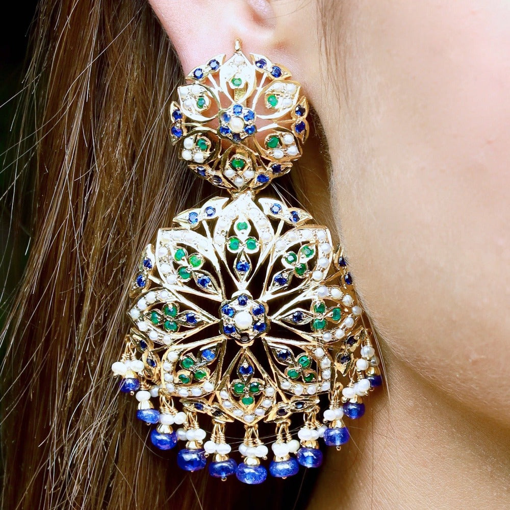 pakistani jadau earrings design