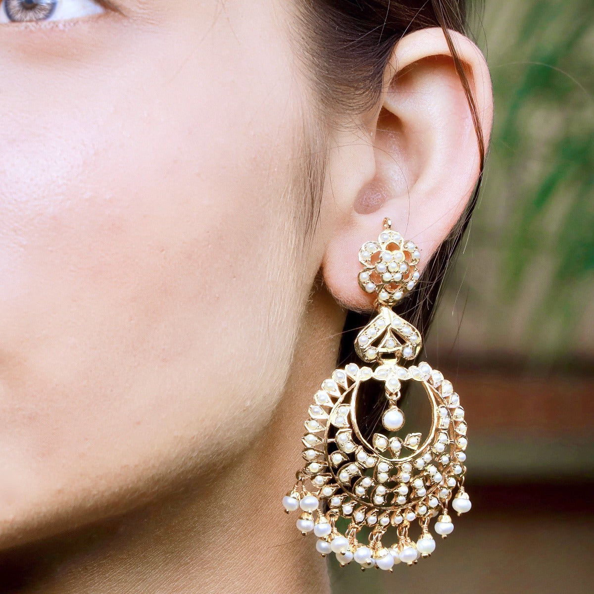 long jadau chandbali earrings ethnic design