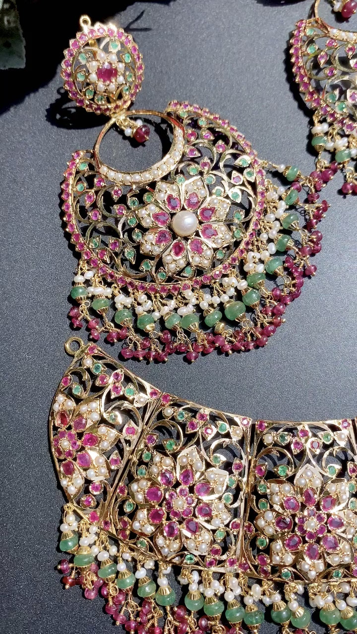 bridal jadau jewellery gold