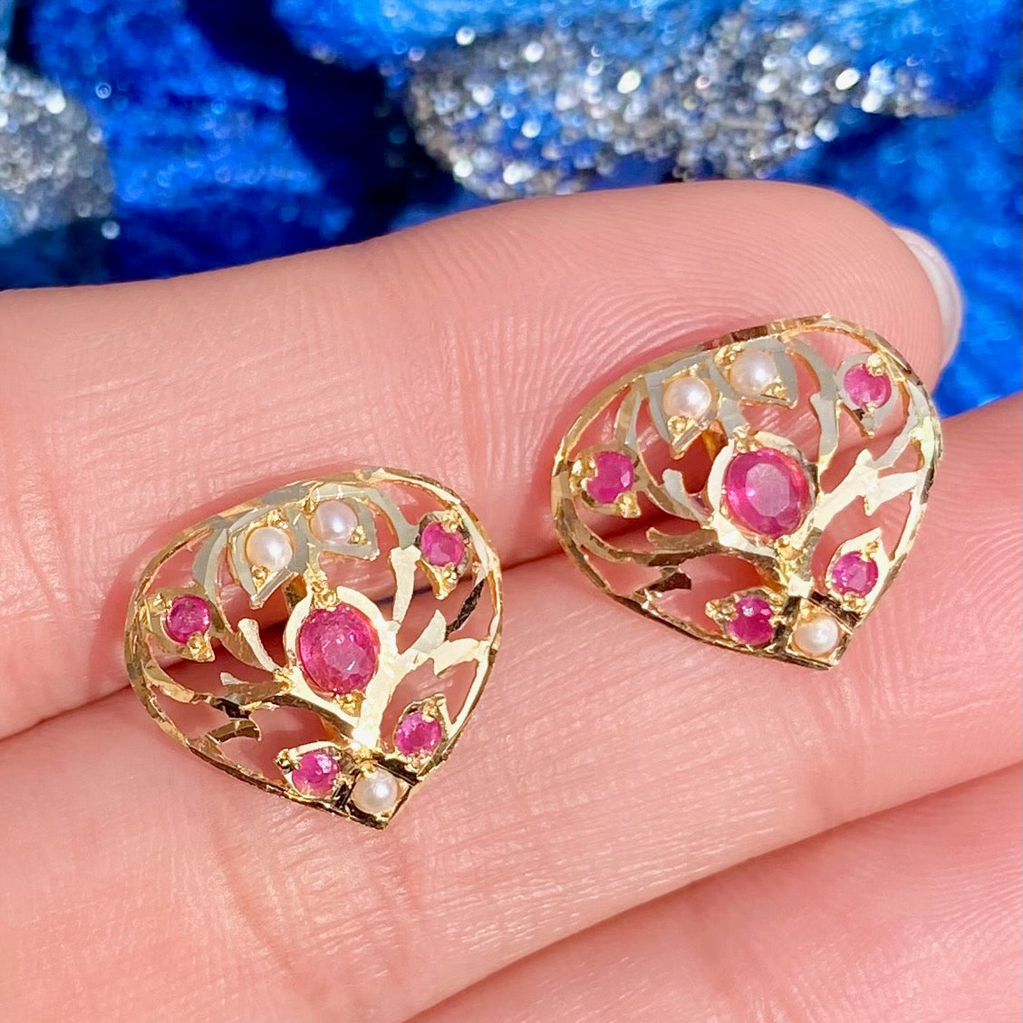 Ruby & Pearl Gold Pendant Set | Light Weight Indian Jewelry Online