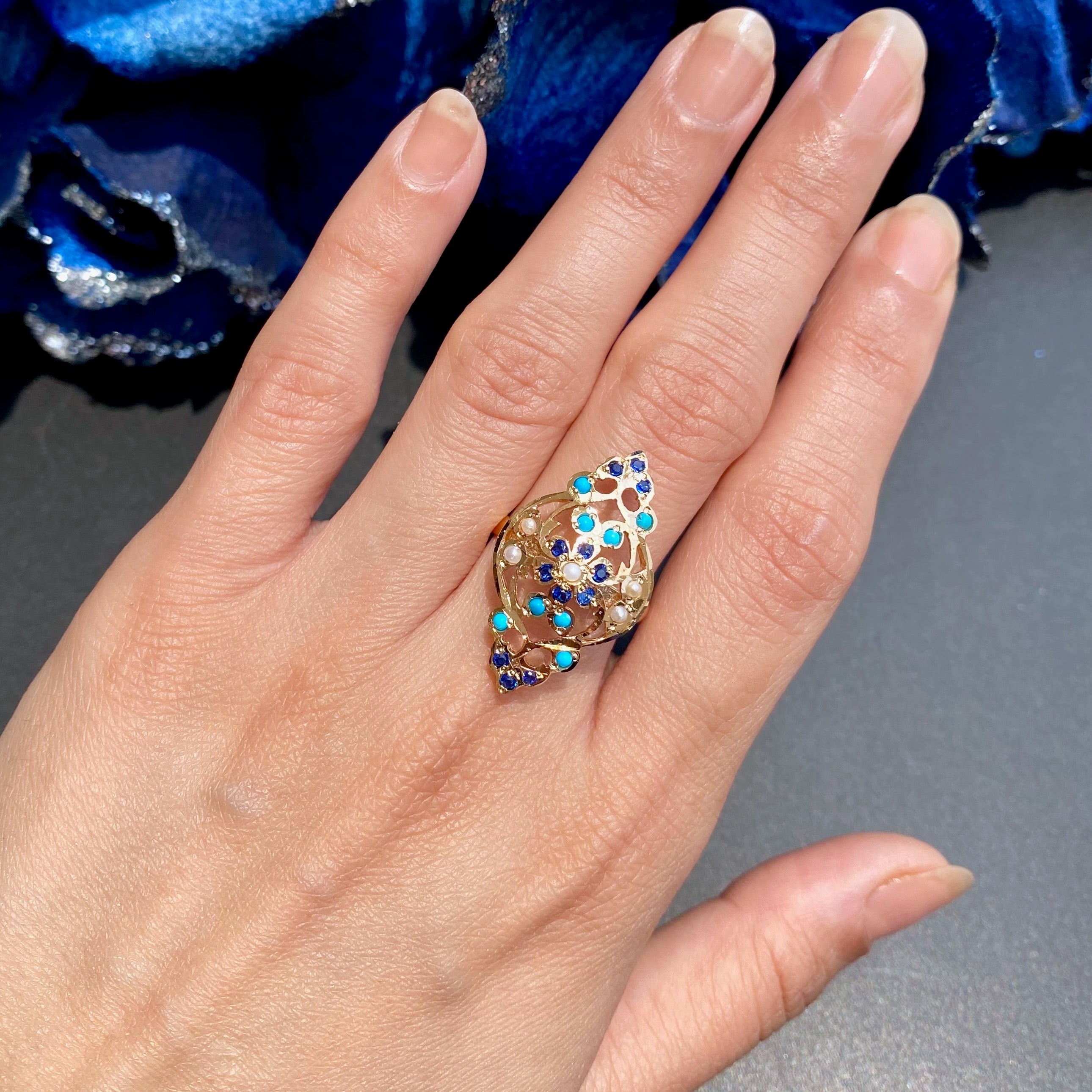 Alluring Dainty Ladies Ring | Gold Plated on Silver | For Gifting LR 101