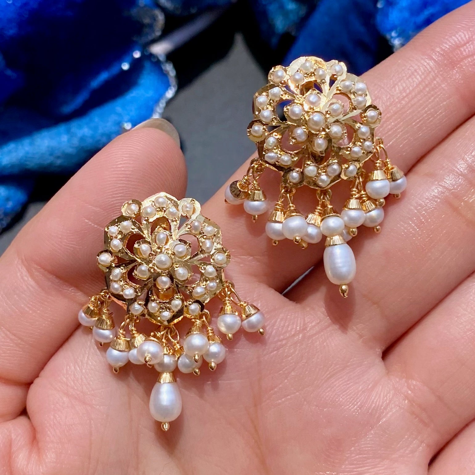 Simple Sophisticated Pearl Choker Set | Gold Plated on Silver | Freshwater Pearls NS 385