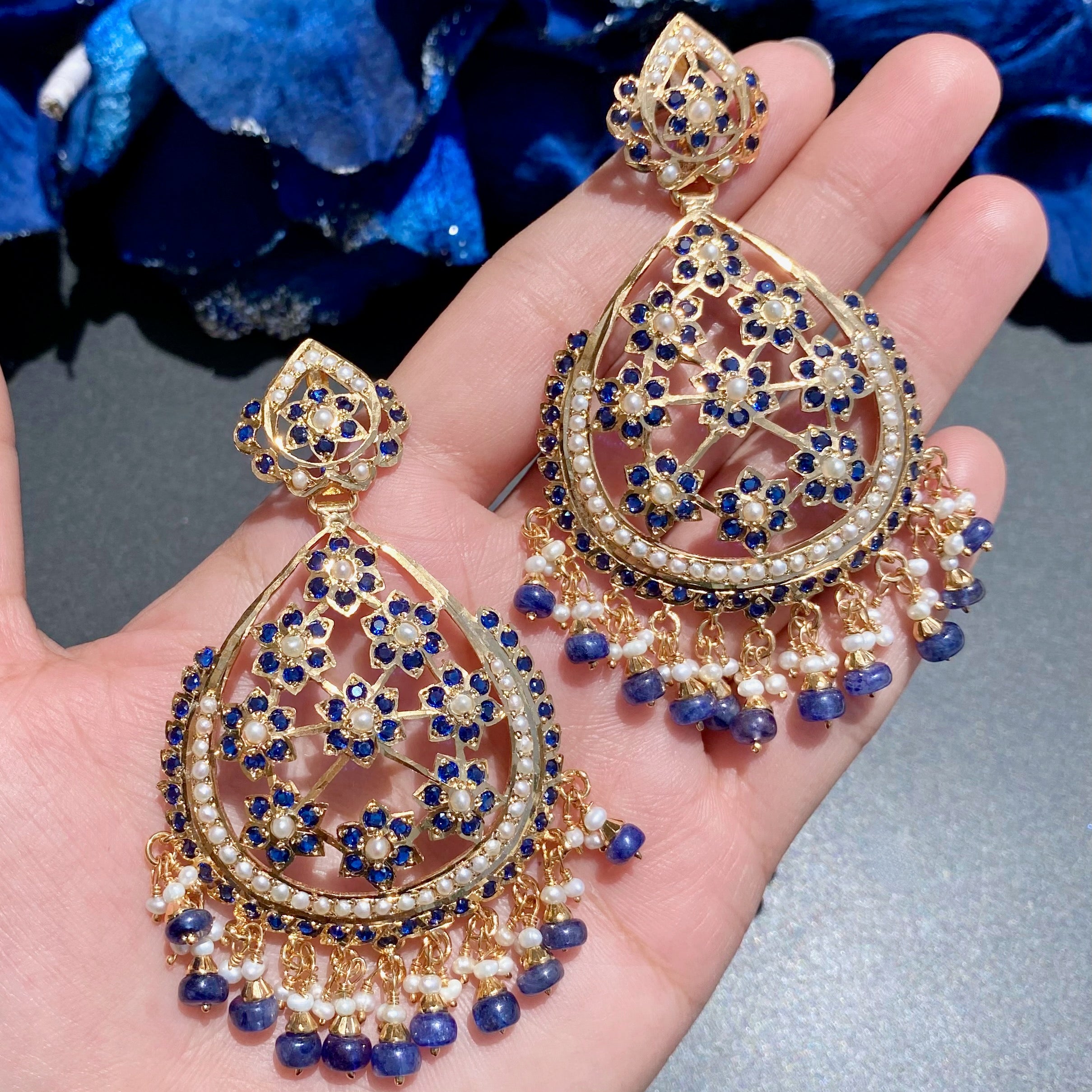 Sleek Necklace with Large Earrings | Premium Fashion Jewelry on Gold Plated Silver