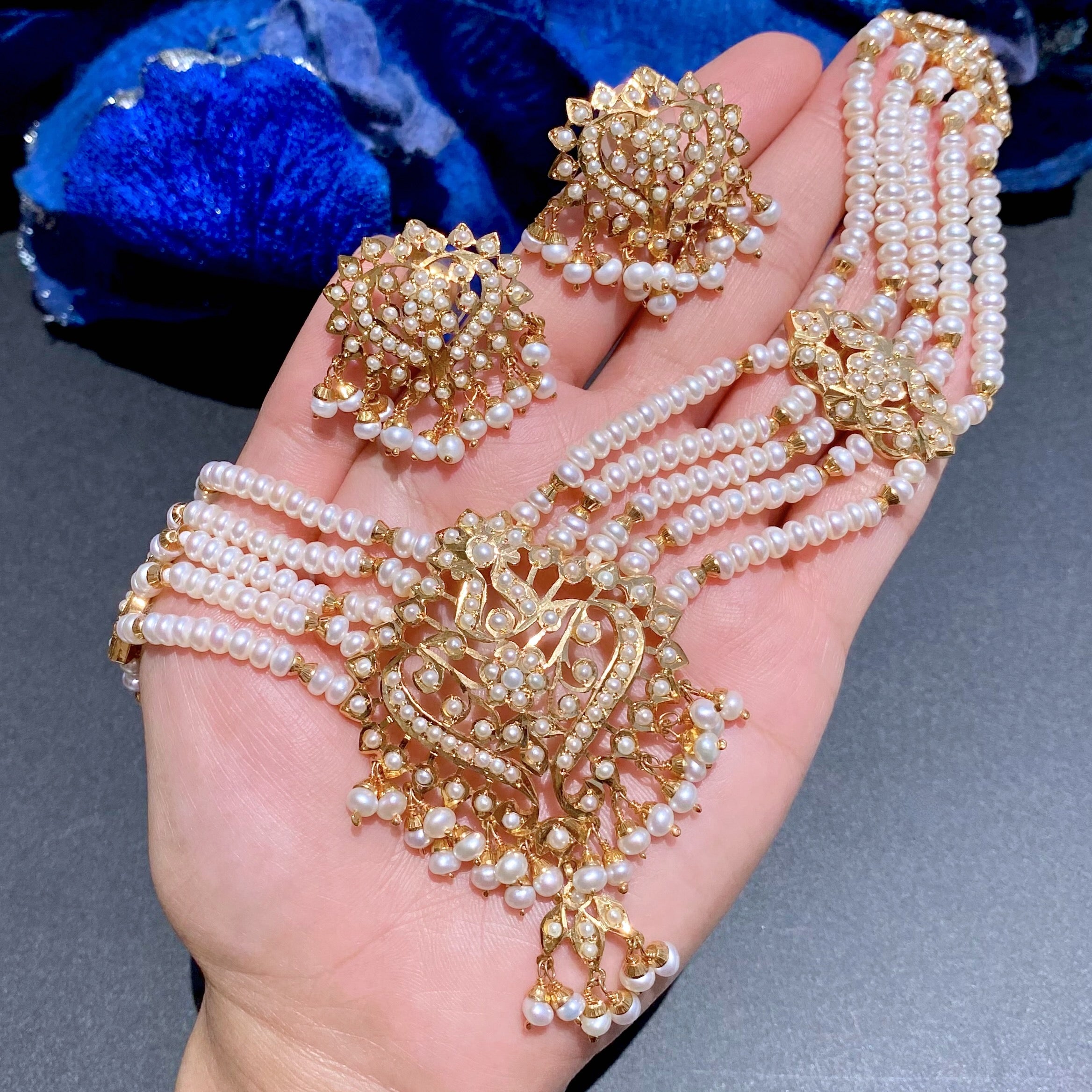 Traditional Pearl Choker | Ethnic Timeless Jadau Jewelry Design NS 412