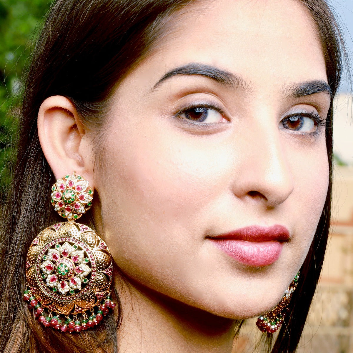 statement jadau earrings online