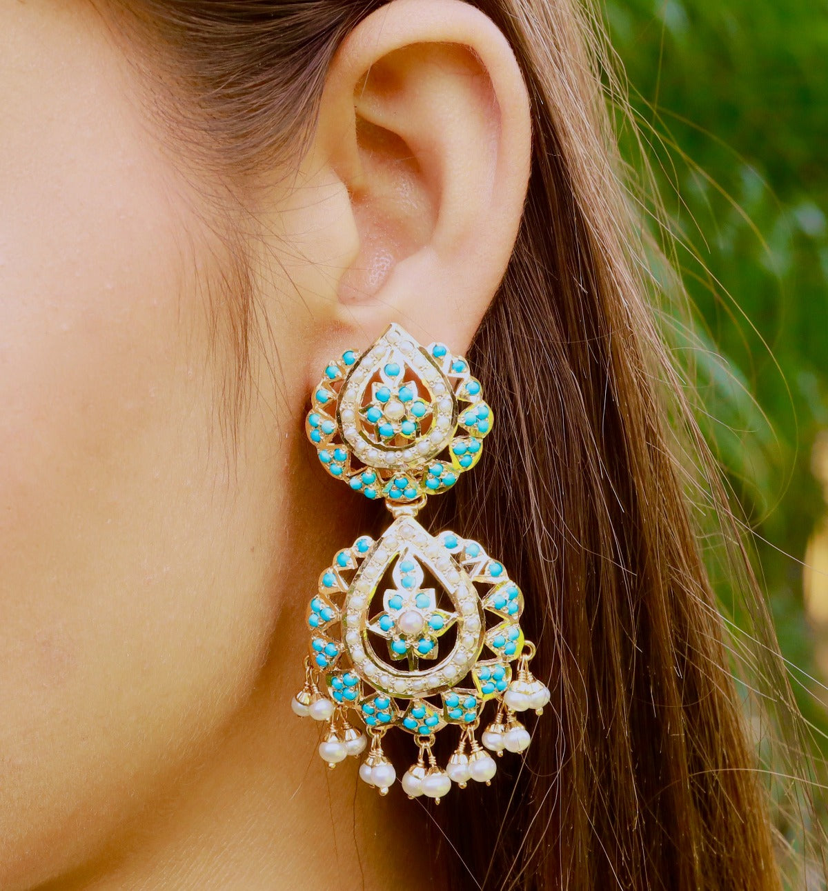 jadau choker set turquoise