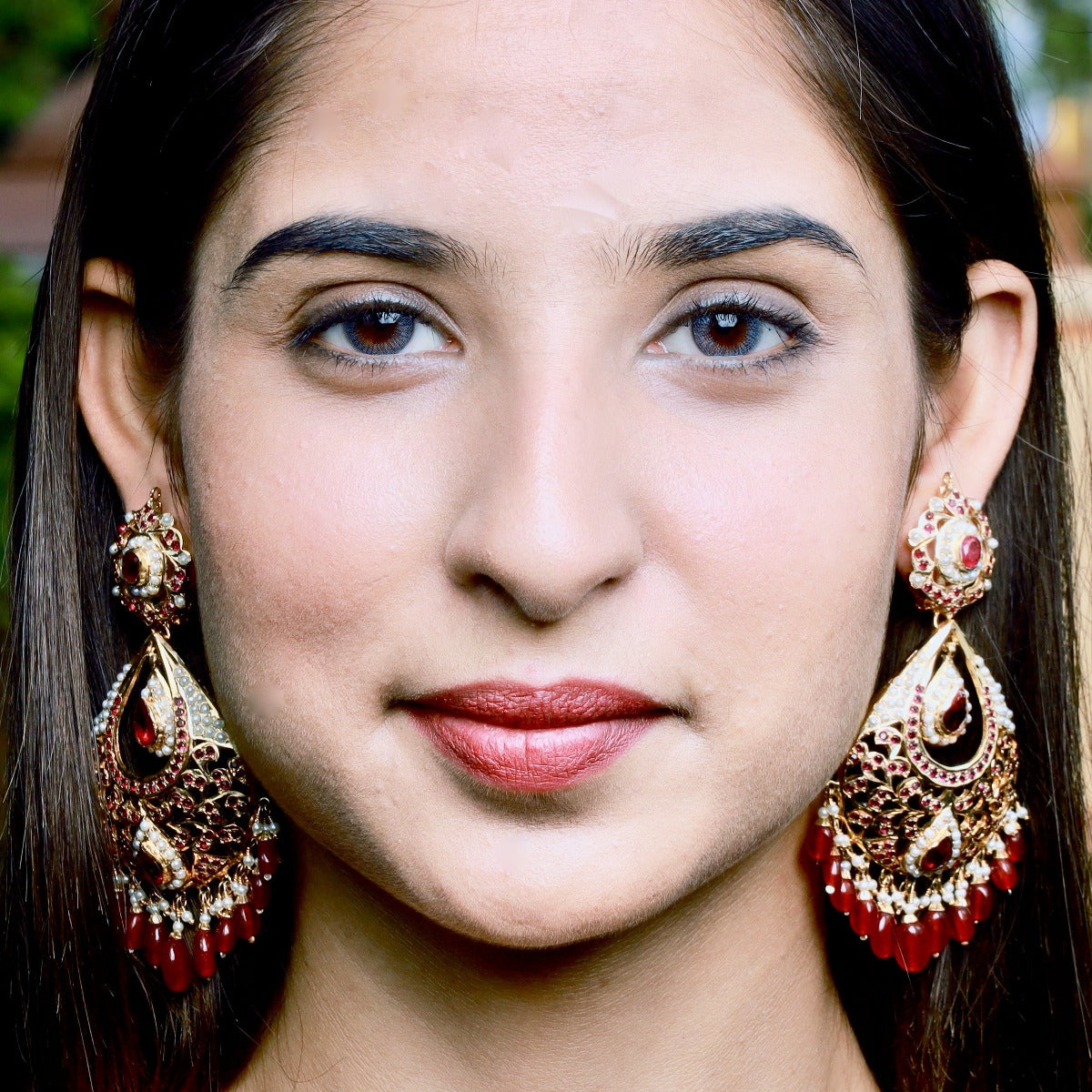 large drop shaped earrings