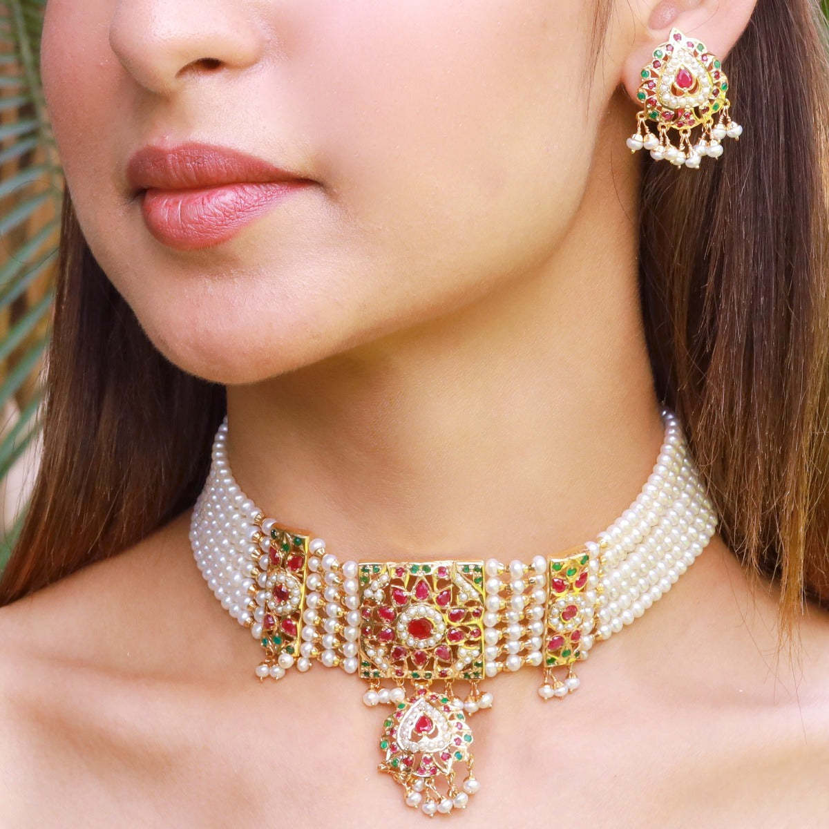 jadau chikpatti ruby emerald