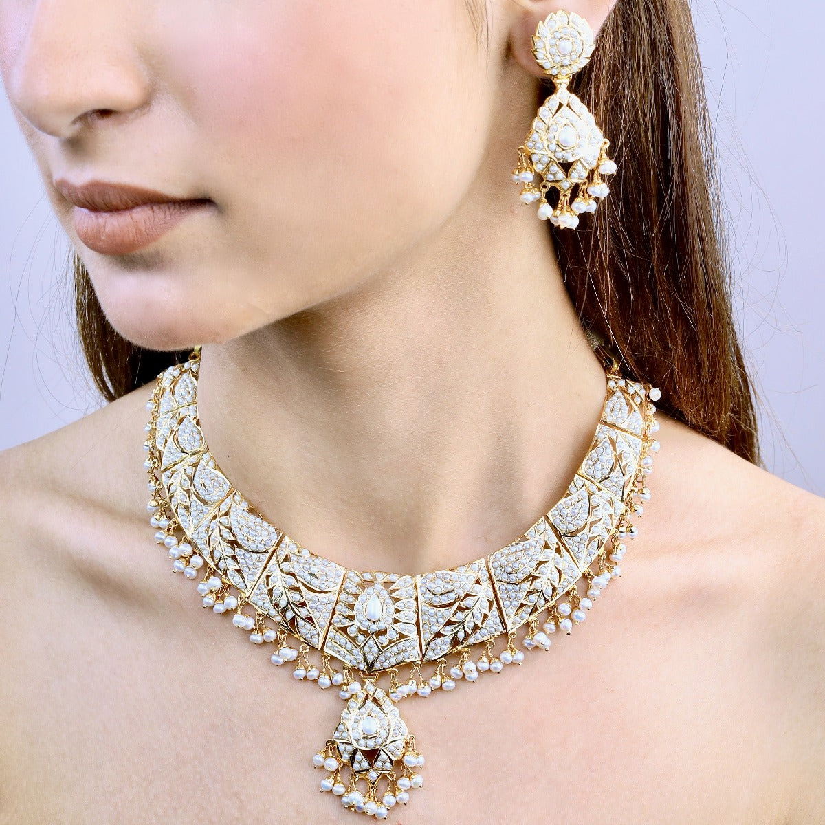 south indian pearl necklace